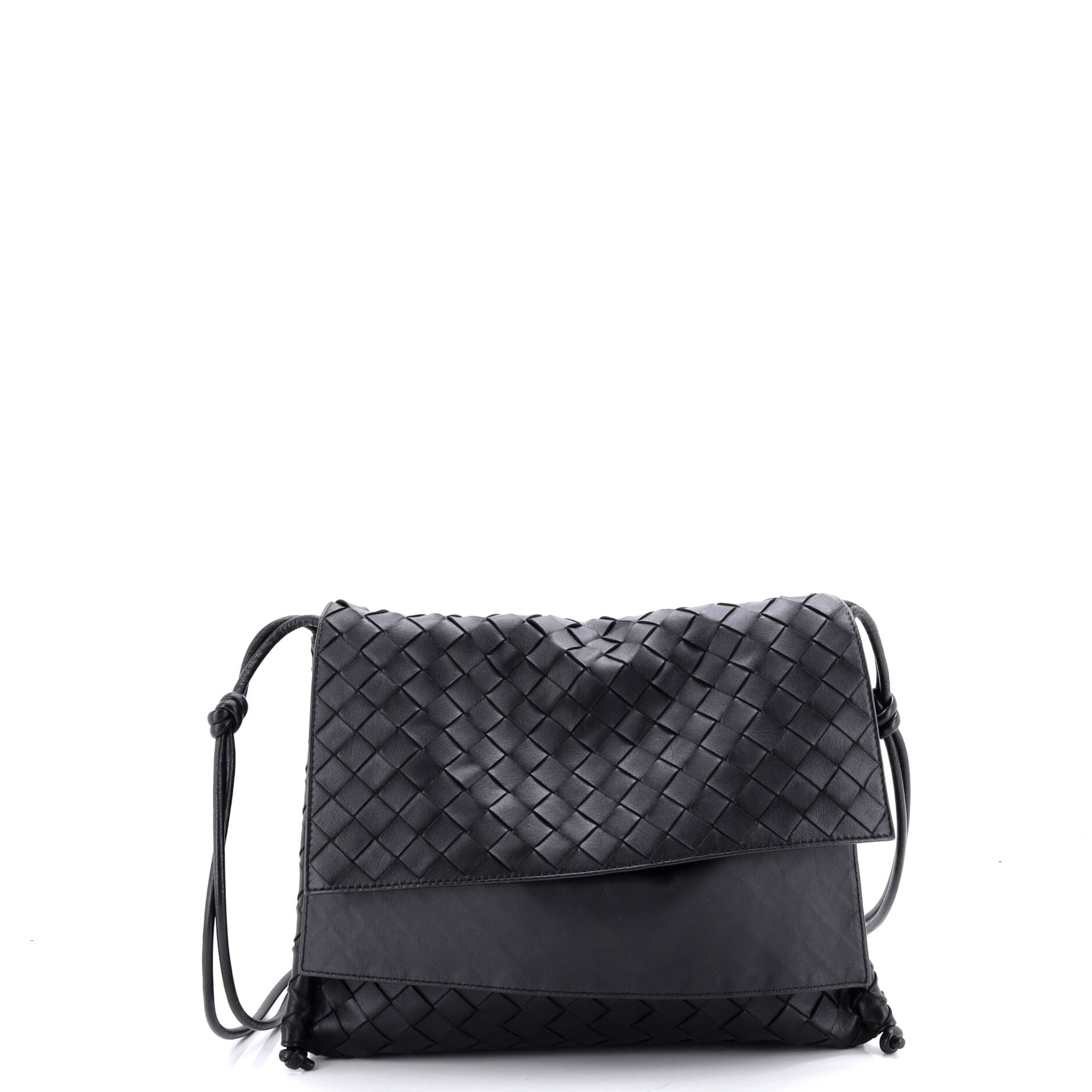 Knot Strap Shoulder Bag Intrecciato Leather Medium