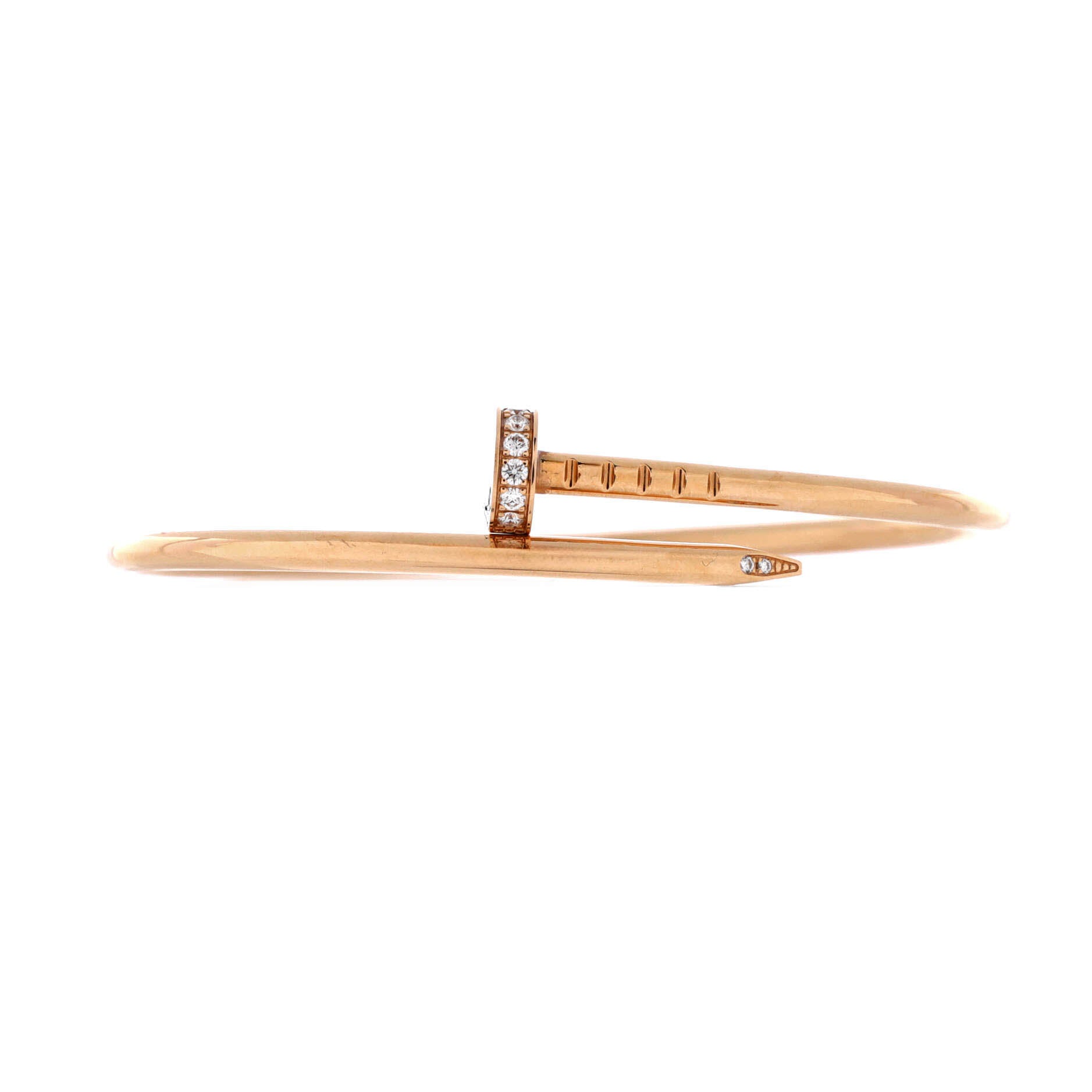 Juste un Clou Bracelet 18K Rose Gold with Diamonds Small
