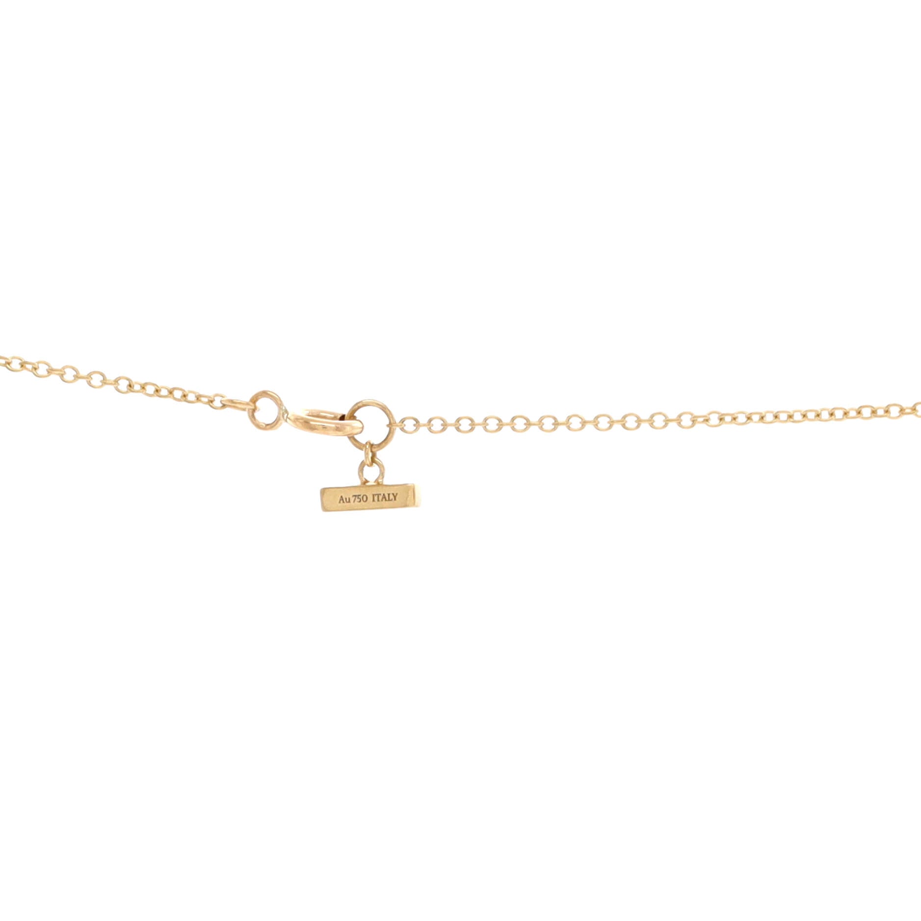 T Circle Pendant Necklace 18K Yellow Gold with Onyx and Diamonds Large