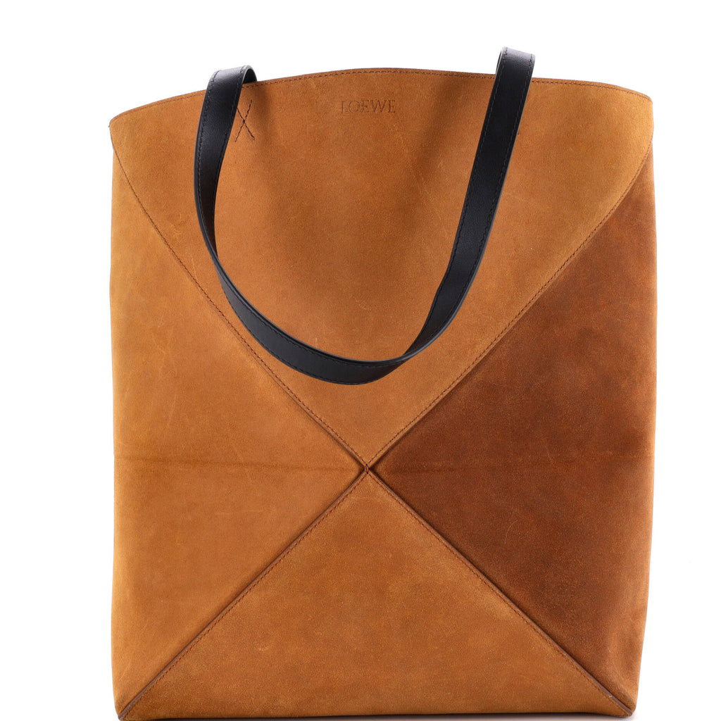 Puzzle Fold Tote Suede Large