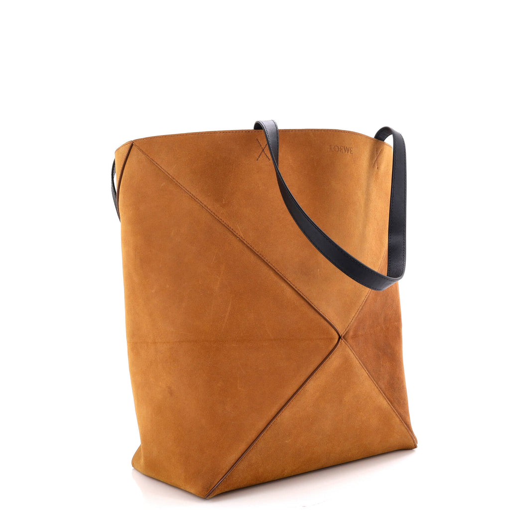 Puzzle Fold Tote Suede Large