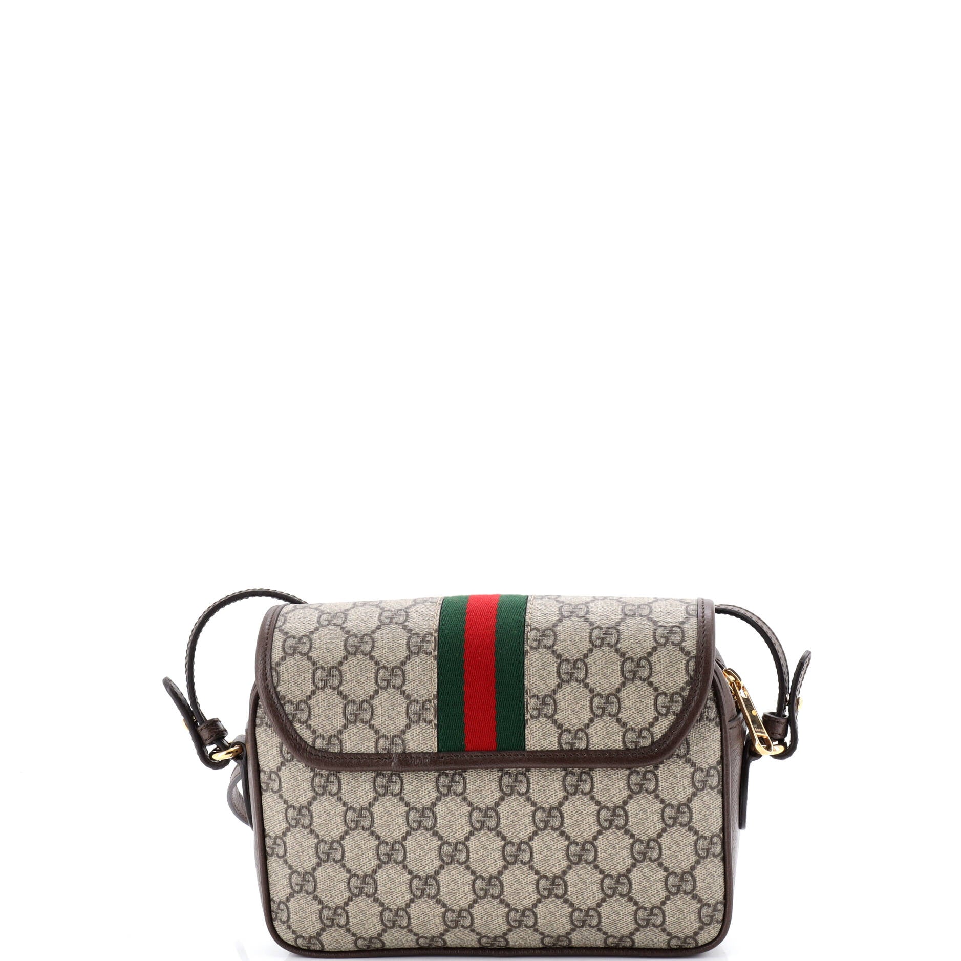 Ophidia Flap Shoulder Bag GG Coated Canvas with Leather Small