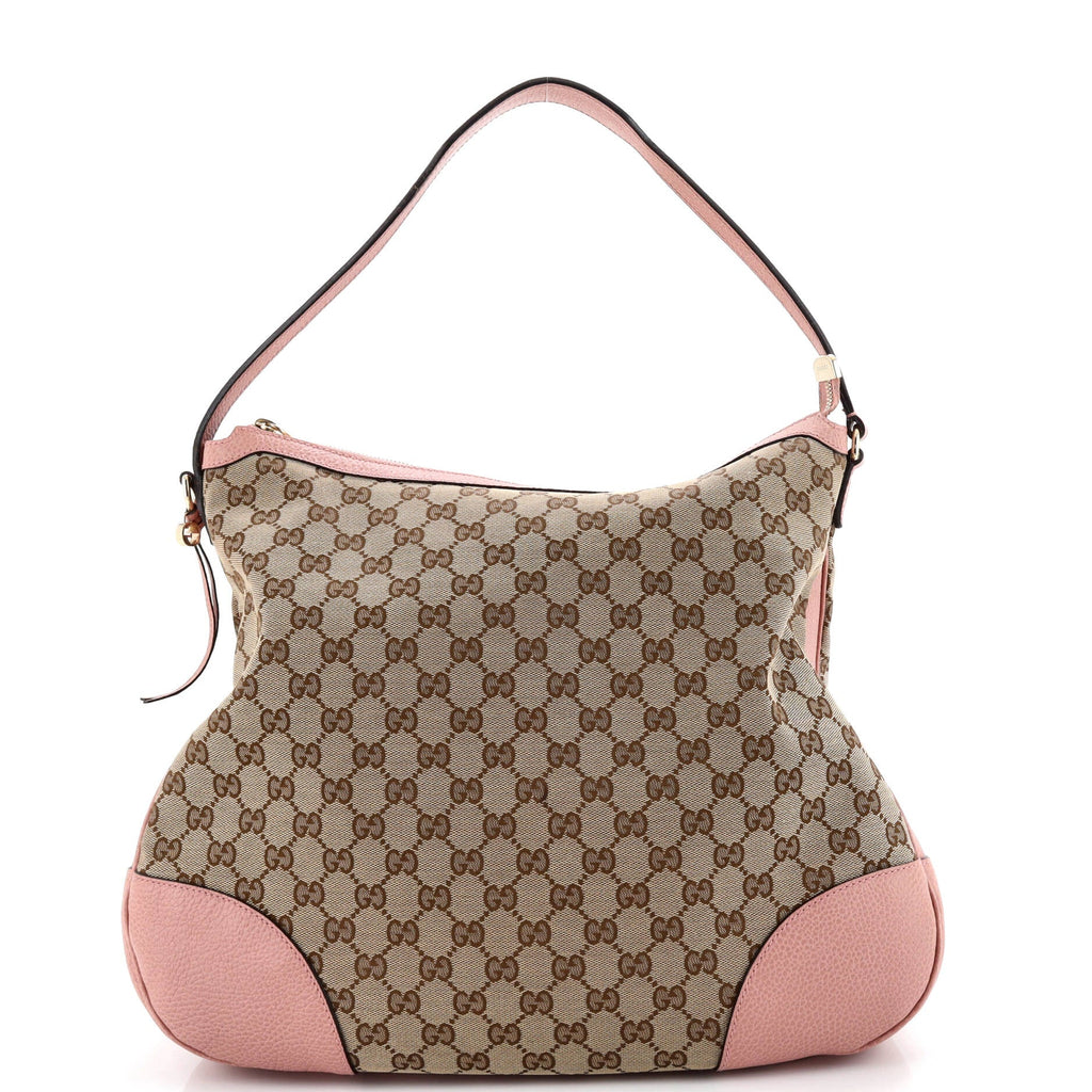 Bree Hobo GG Canvas with Leather Large