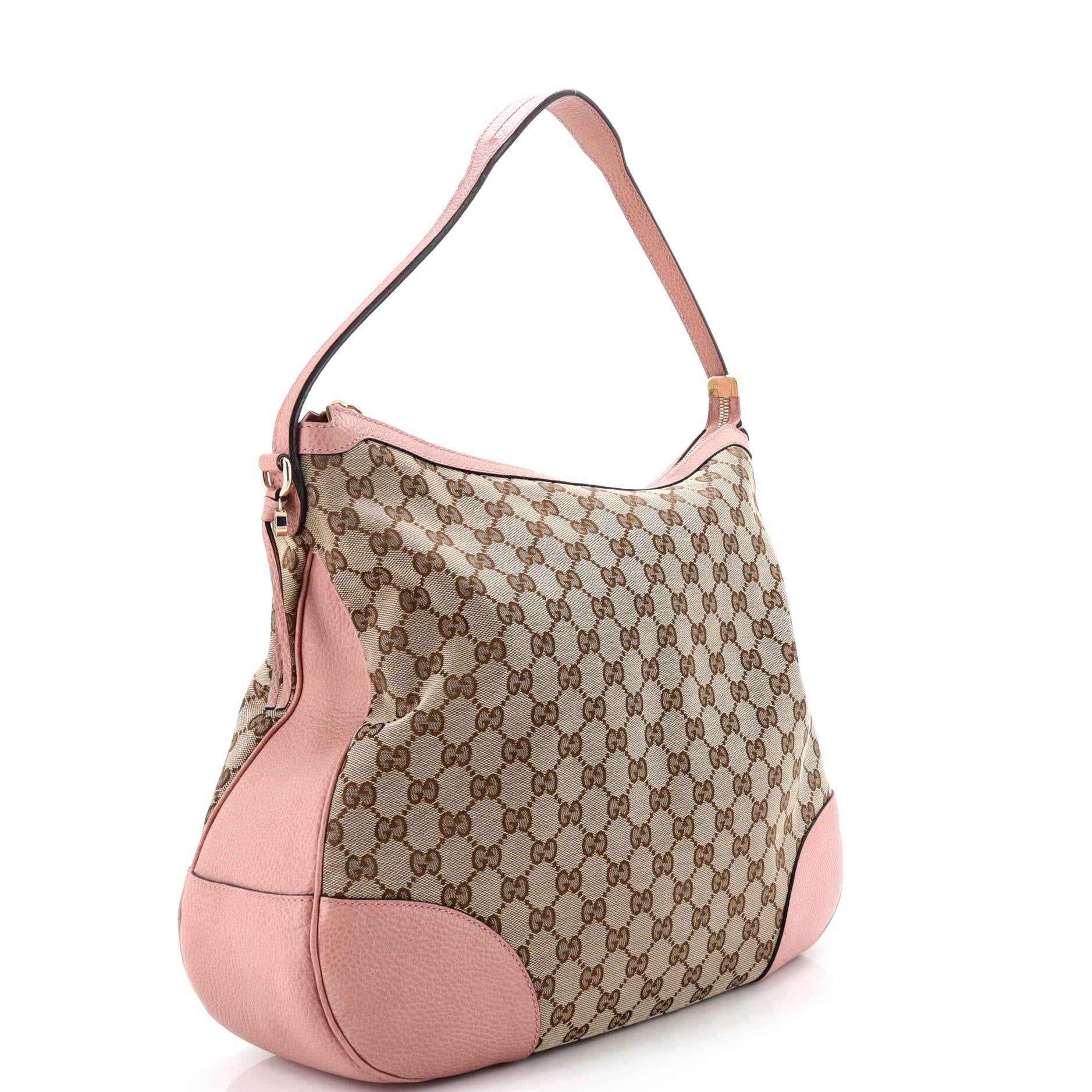 Bree Hobo GG Canvas with Leather Large
