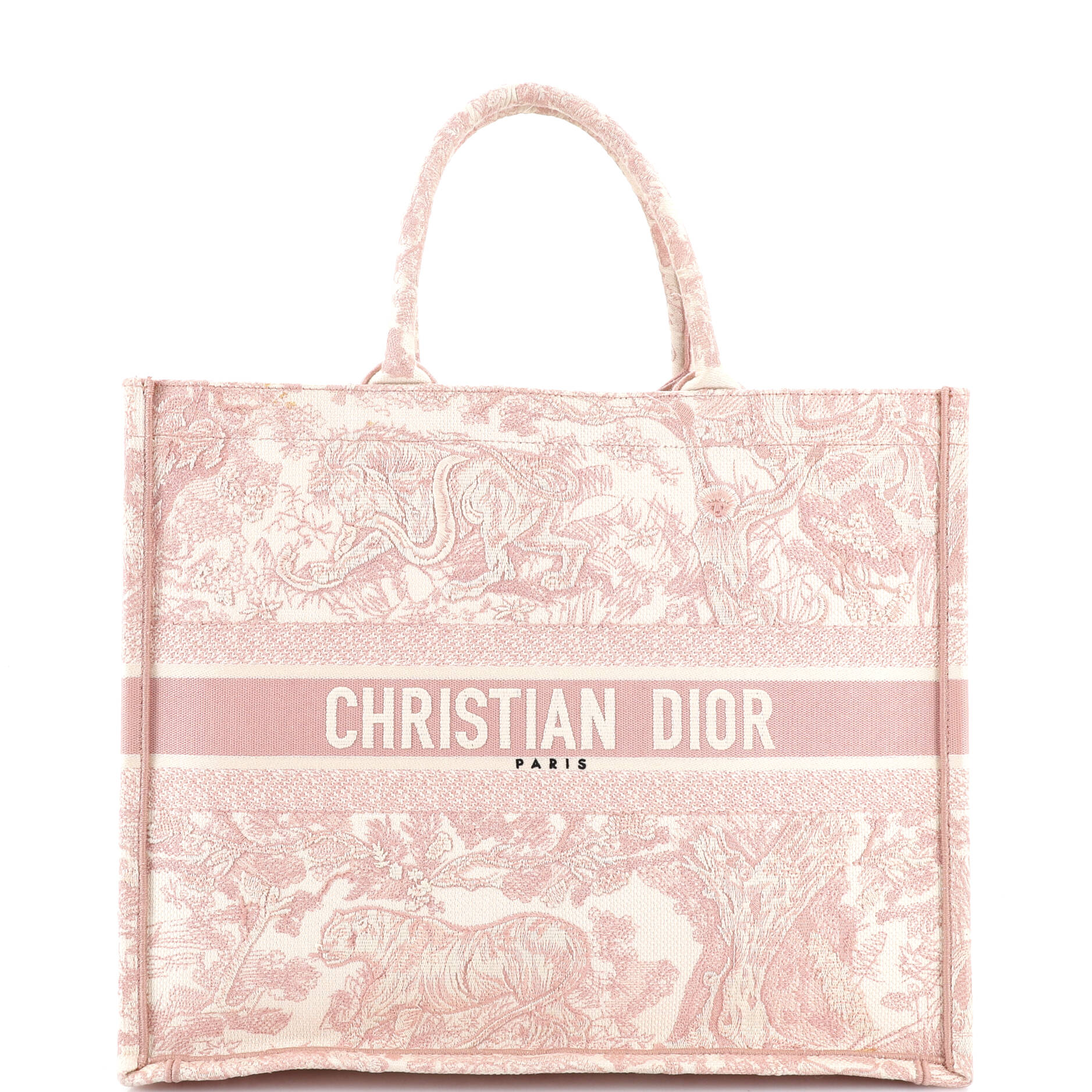 Book Tote Embroidered Canvas Large