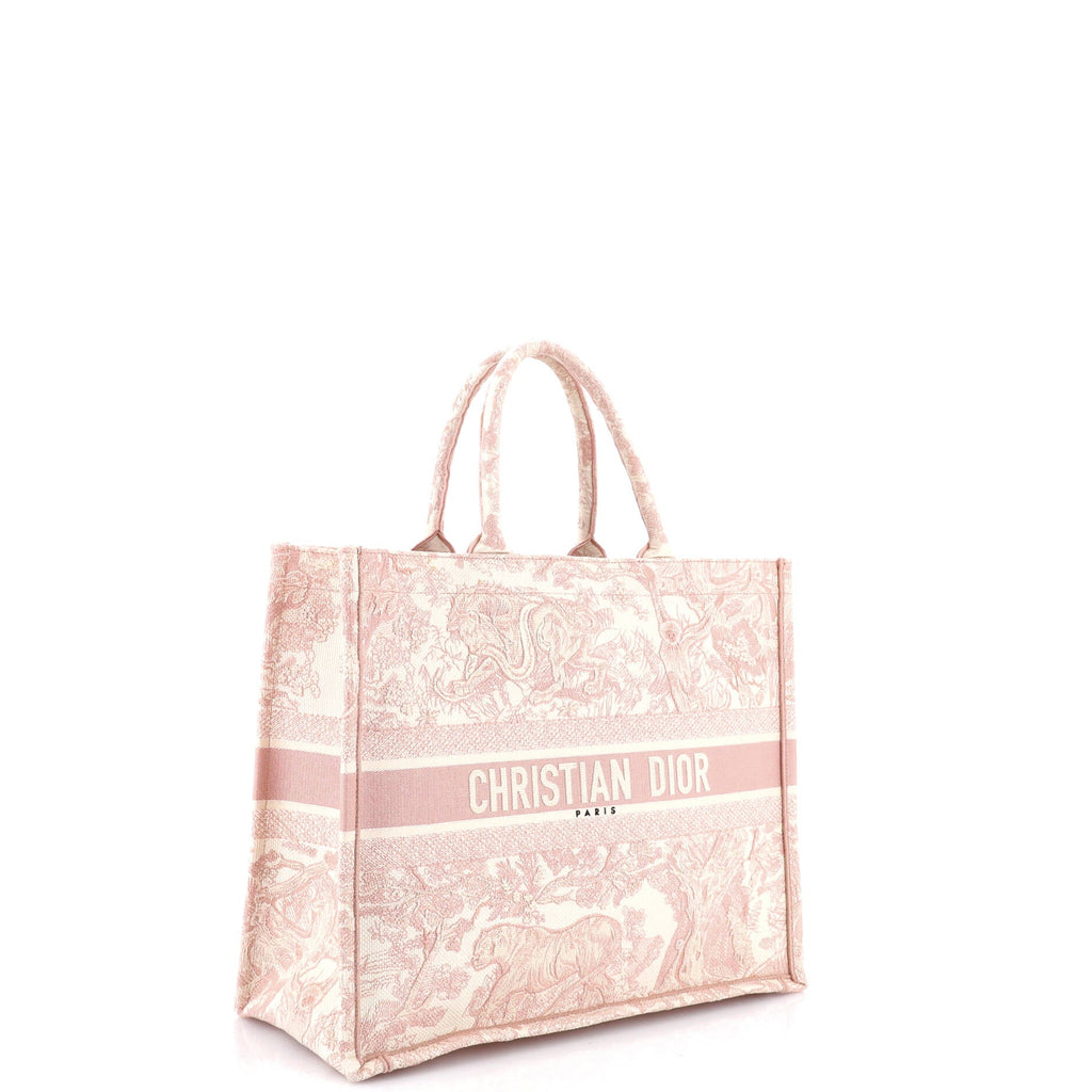Book Tote Embroidered Canvas Large