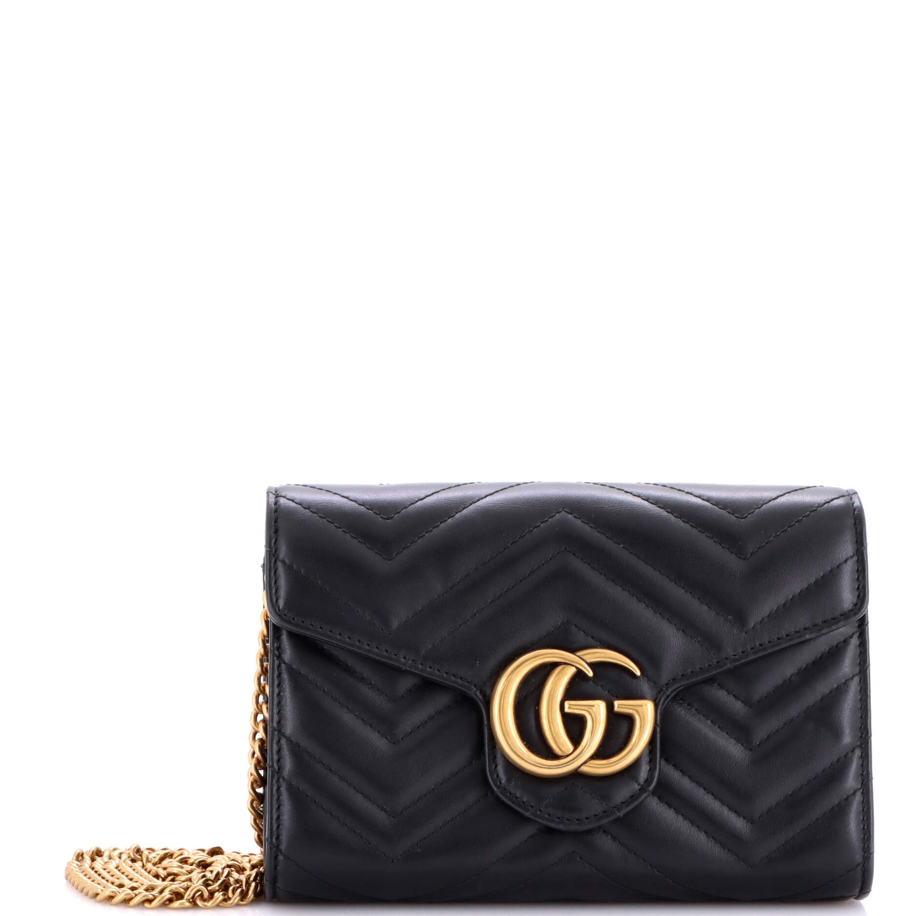 GG Marmont Chain Wallet Matelasse Leather Mini