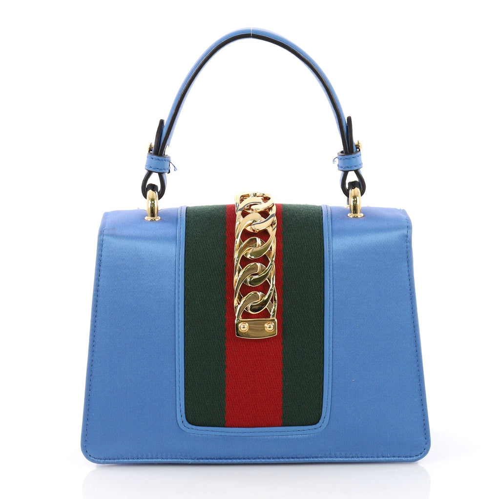 Sylvie Top Handle Bag Crystal Embellished Satin Mini