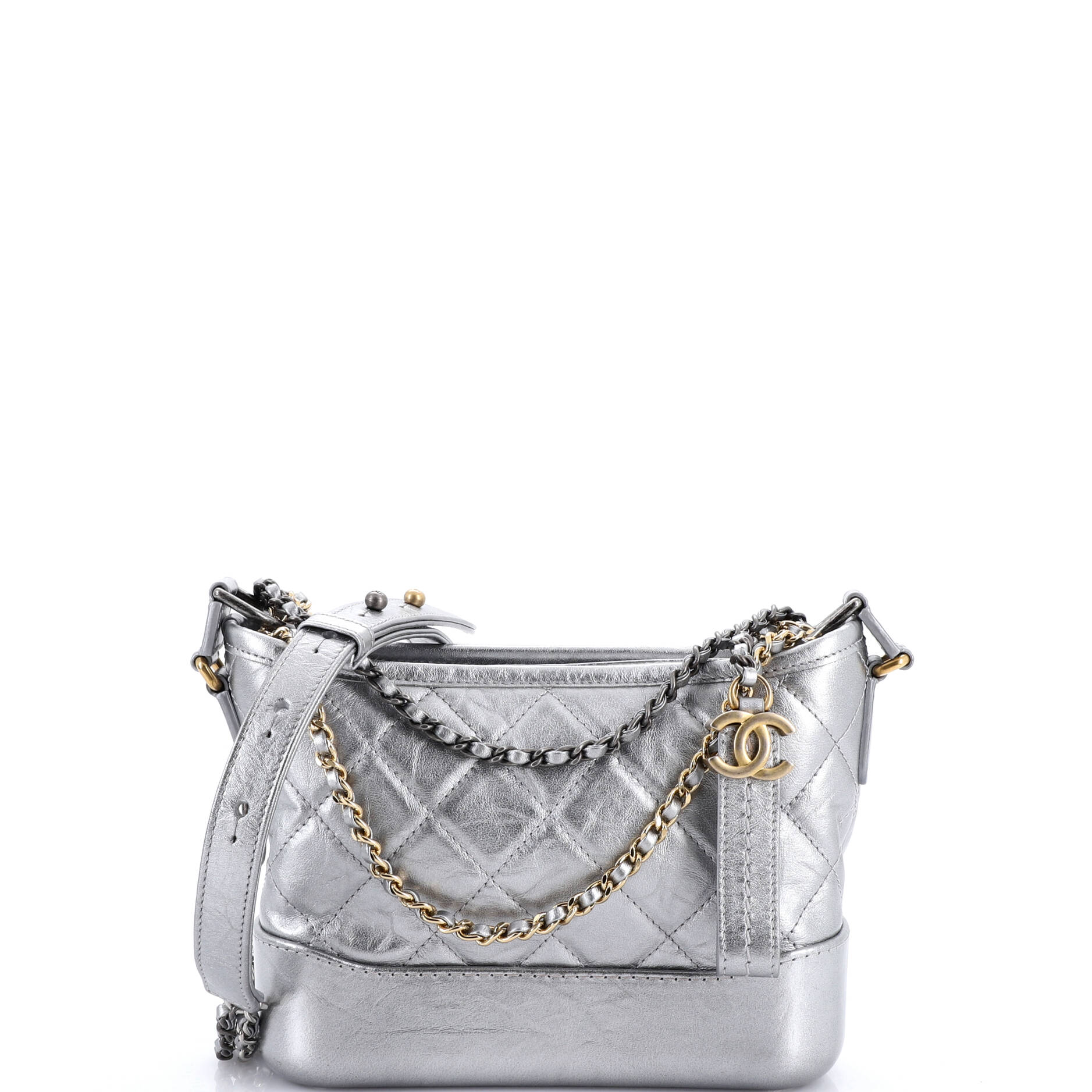 Gabrielle Hobo Quilted Aged Calfskin Small
