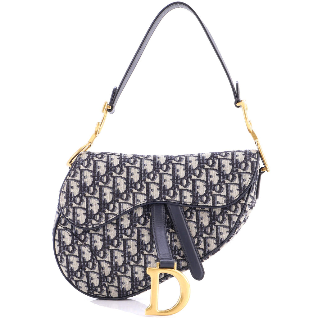 Saddle Handbag with Strap Oblique Canvas Medium