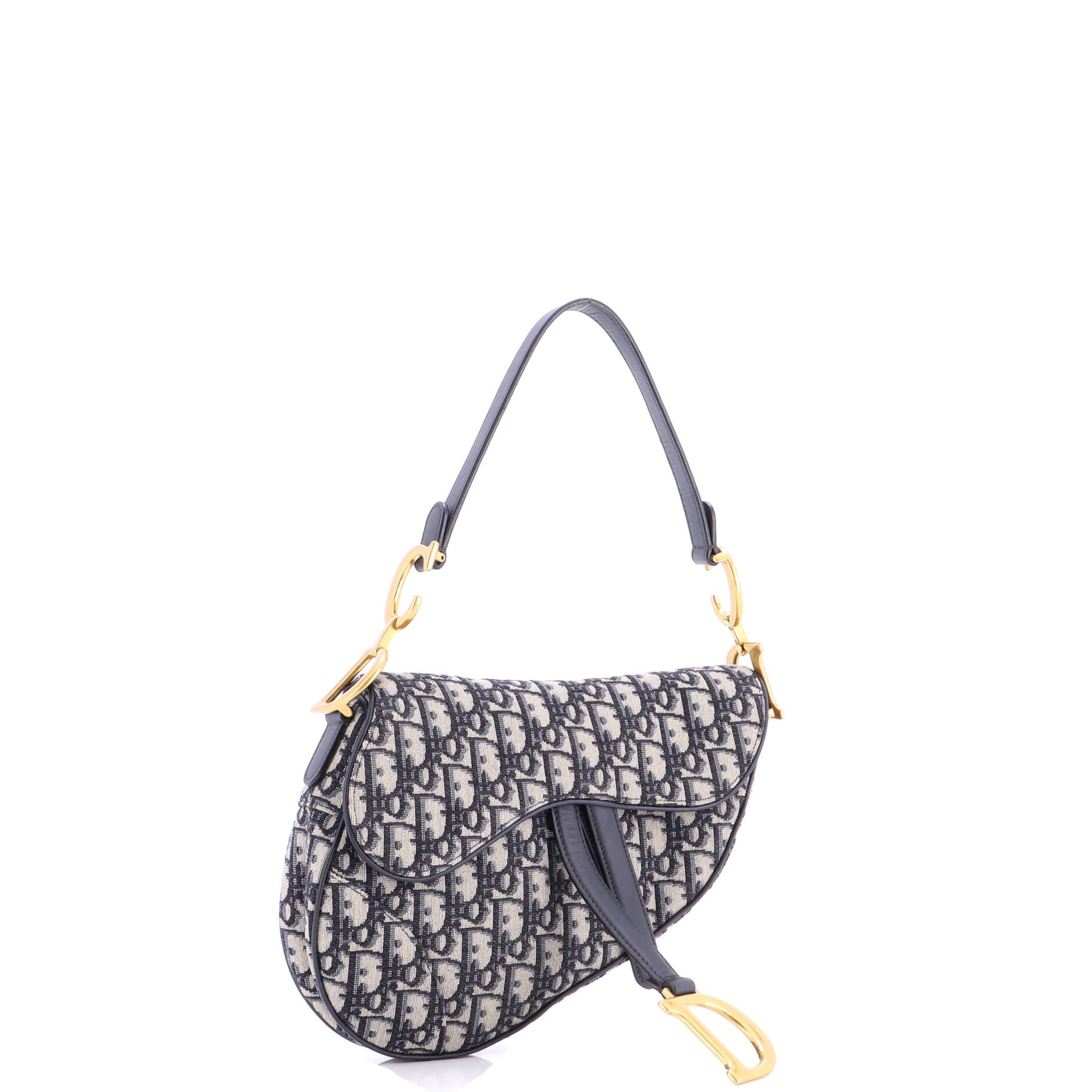 Saddle Handbag with Strap Oblique Canvas Medium