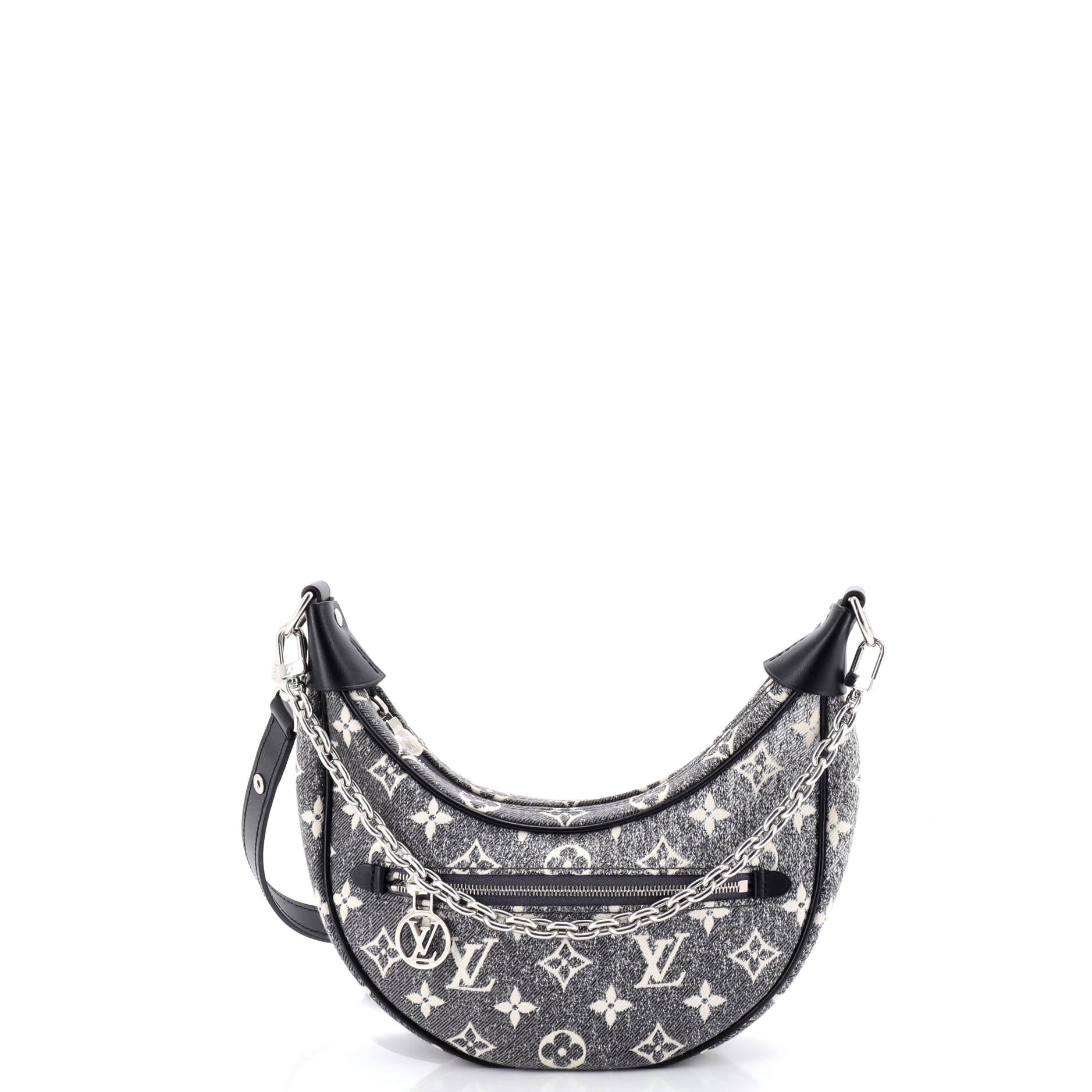 Loop Handbag Monogram Jacquard Denim