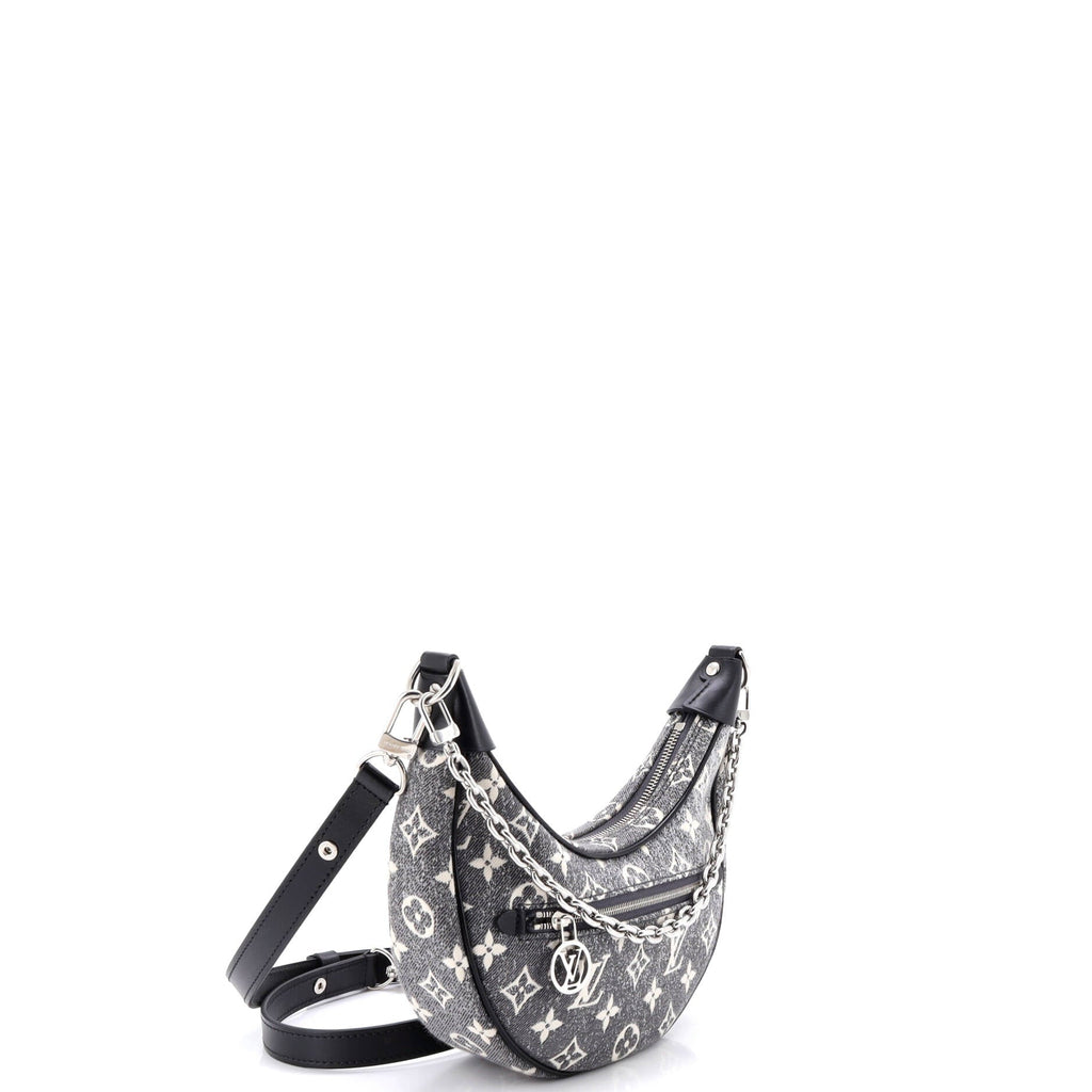 Loop Handbag Monogram Jacquard Denim