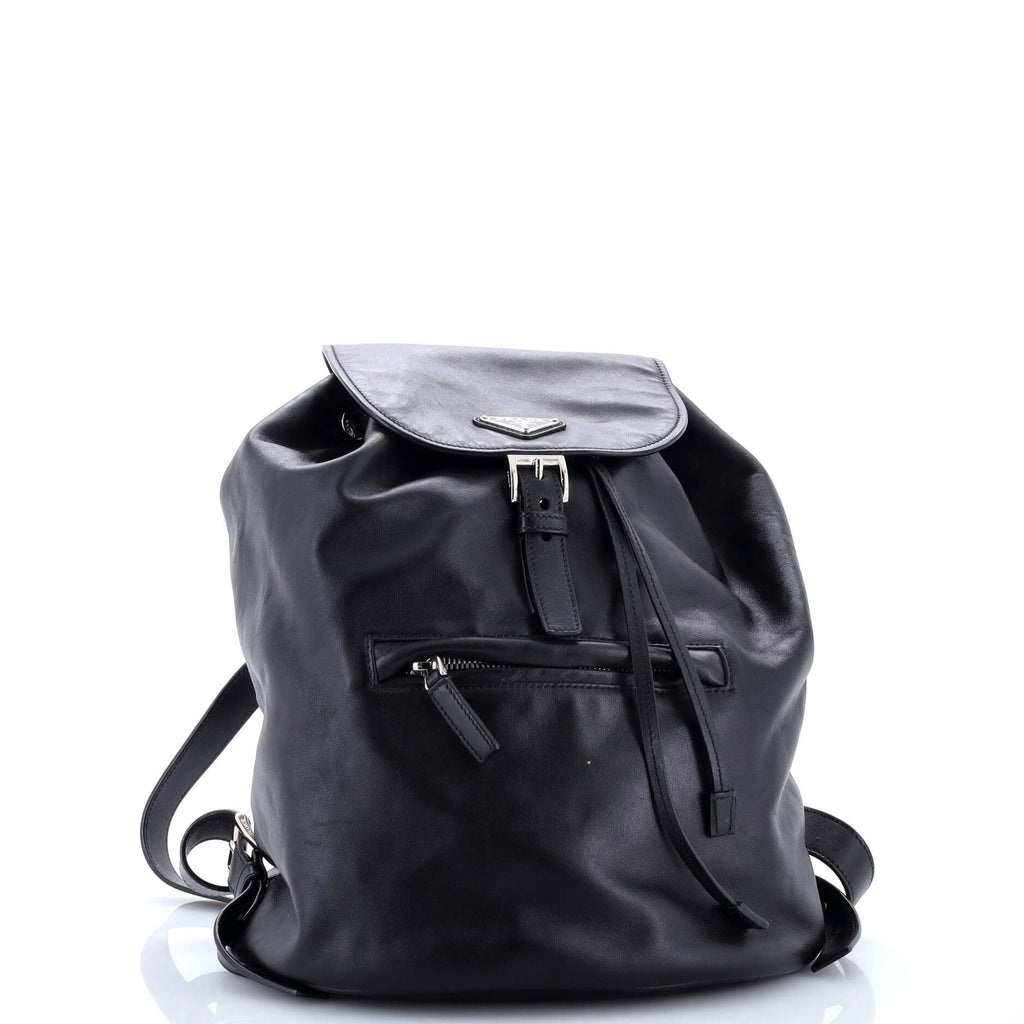 Zip Pocket Backpack Leather Medium