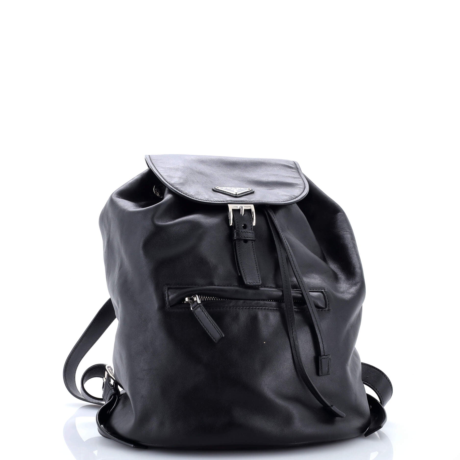 Zip Pocket Backpack Leather Medium
