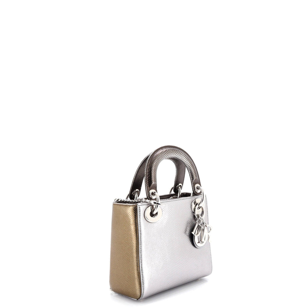 Lady Dior Chain Bag Lizard Mini