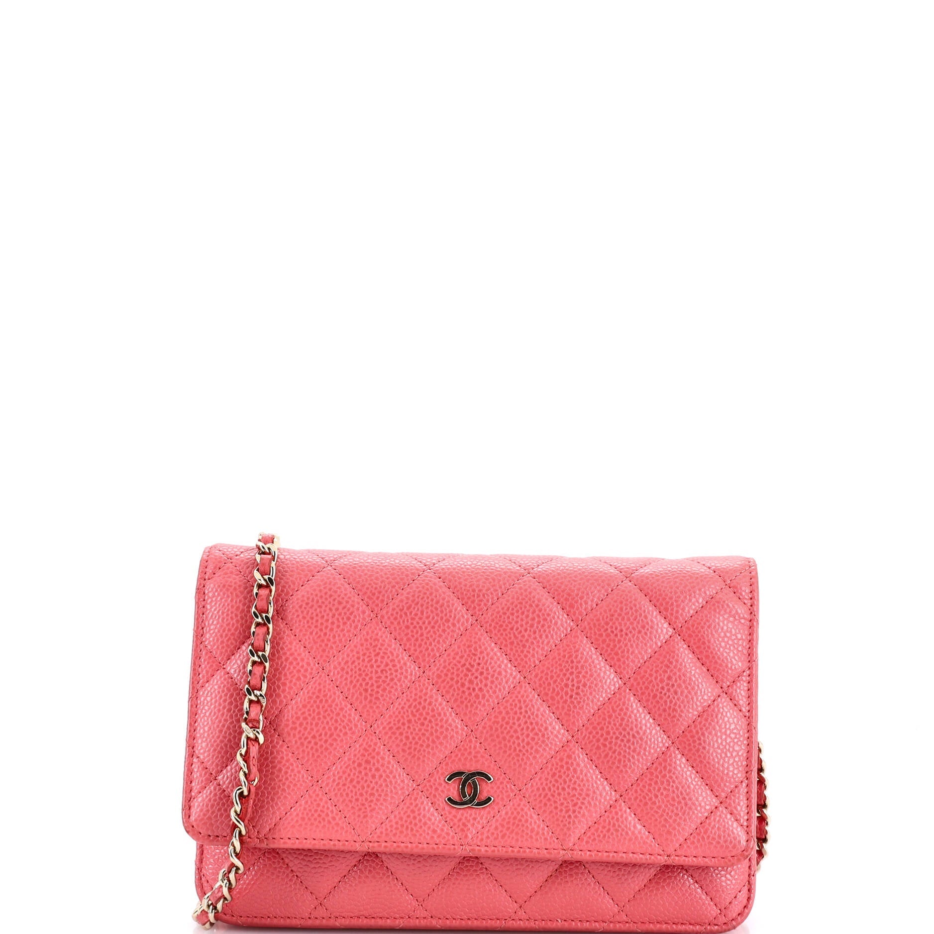 Wallet on Chain Quilted Caviar