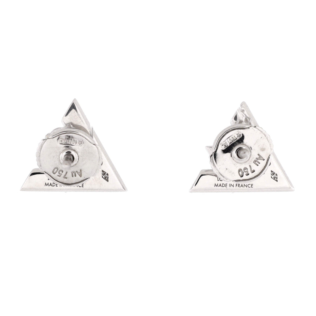LV Volt One Stud Earrings 18K White Gold with Diamonds