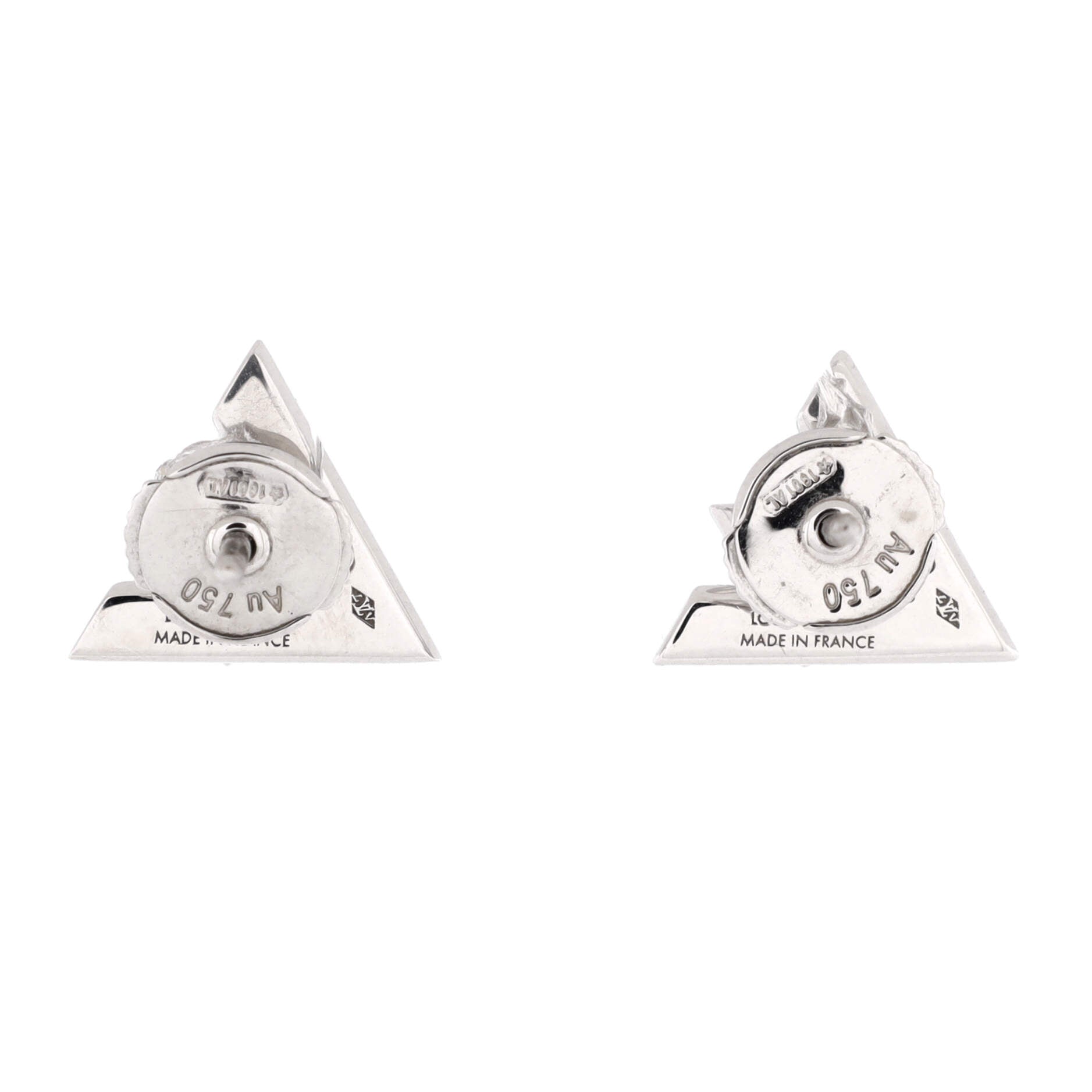 LV Volt One Stud Earrings 18K White Gold with Diamonds