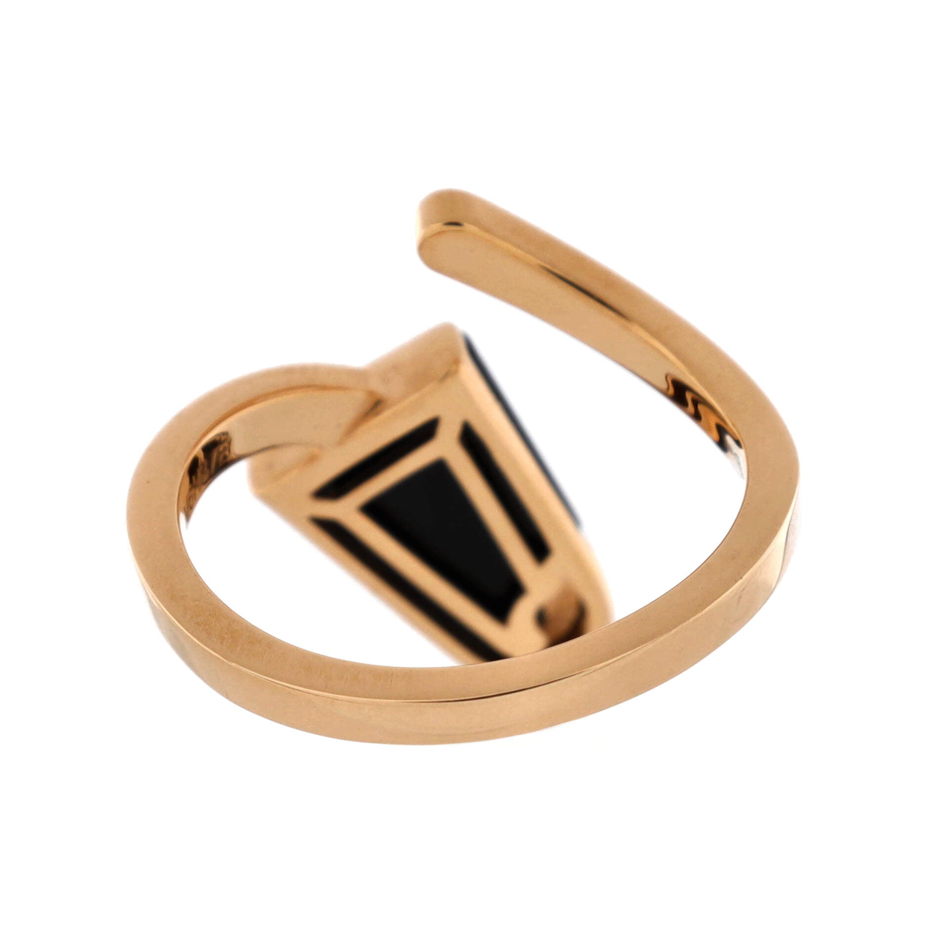 Gelati Ring 18K Rose Gold with Onyx and Diamonds