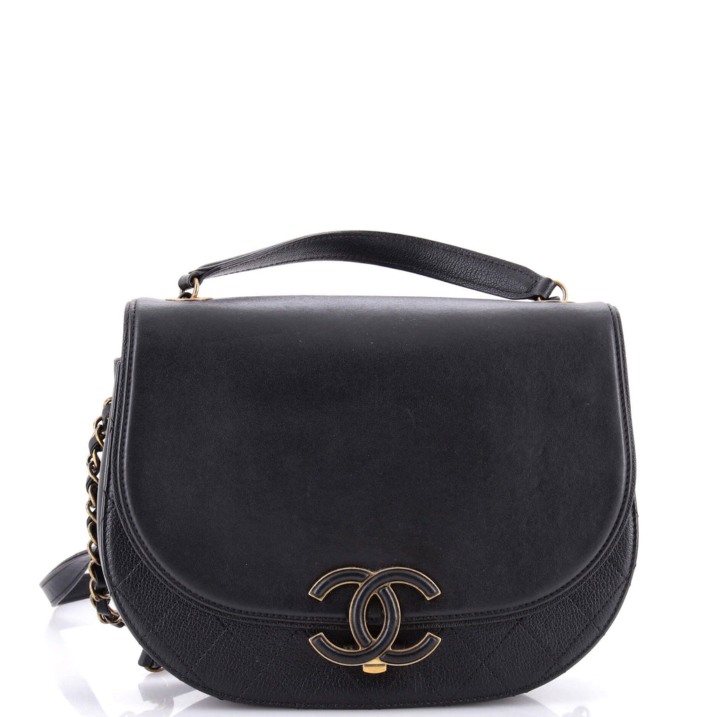 Coco Curve Flap Messenger Calfskin and Quilted Goatskin Medium