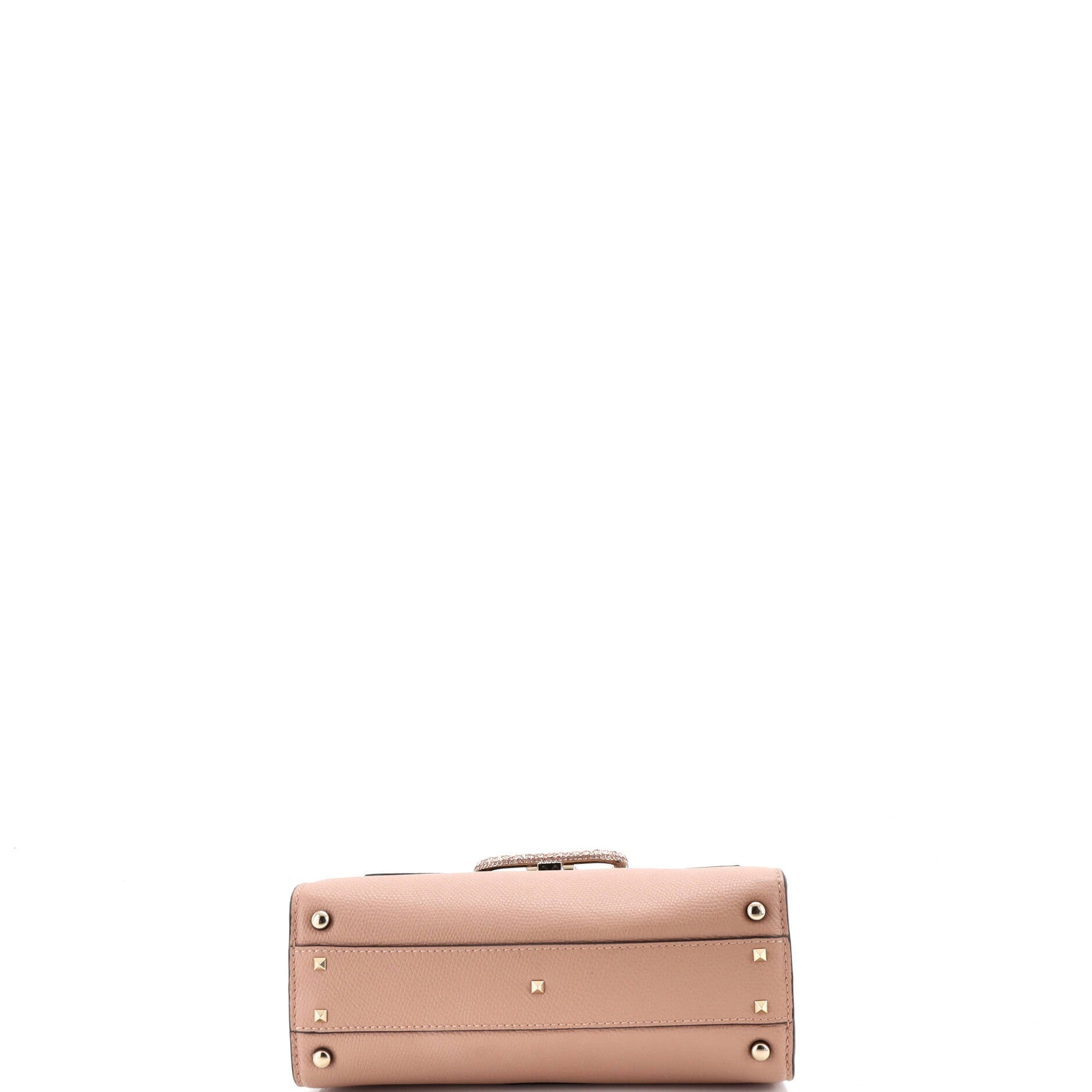 VSling Top Handle Bag Leather with Crystal Detail Small