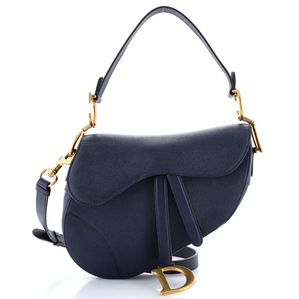 Saddle Handbag with Strap Leather Medium