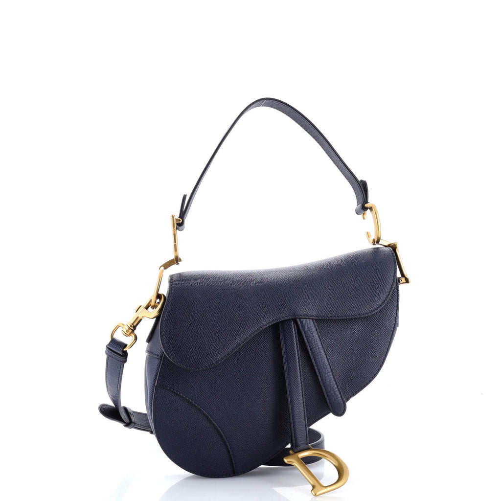 Saddle Handbag with Strap Leather Medium