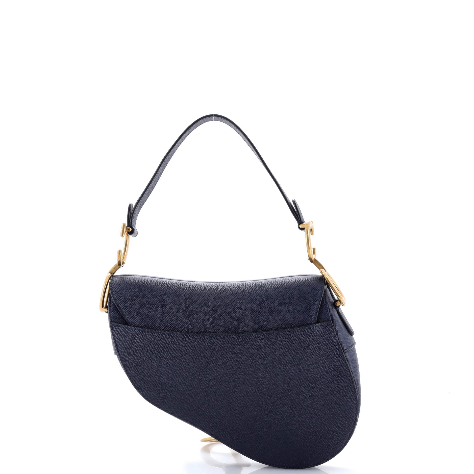 Saddle Handbag with Strap Leather Medium