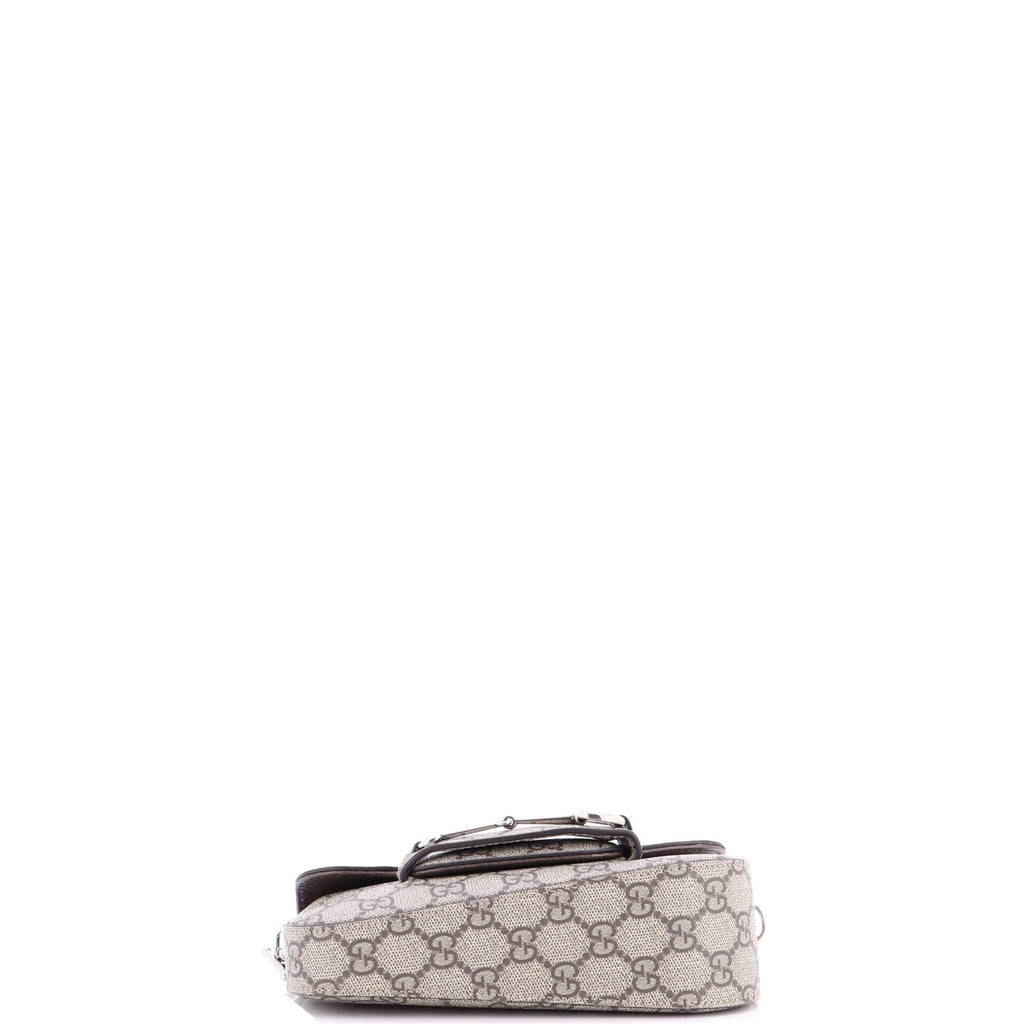 Horsebit 1955 Asymmetric Shoulder Bag GG Coated Canvas Mini