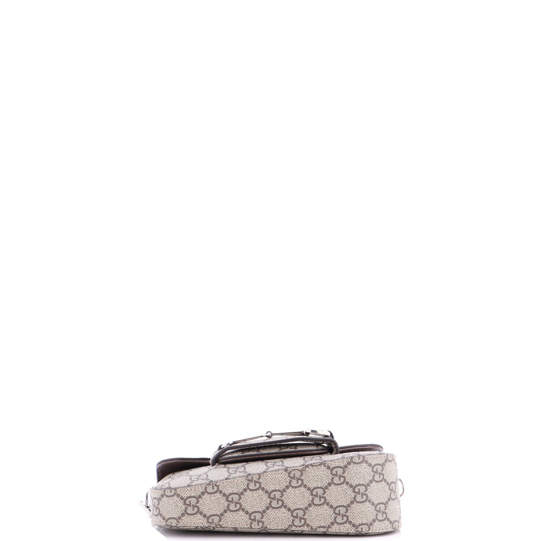 Horsebit 1955 Asymmetric Shoulder Bag GG Coated Canvas Mini