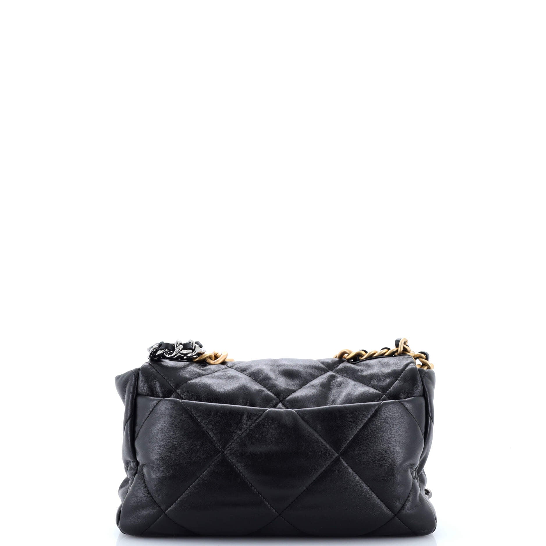 19 Flap Bag Quilted Leather Large