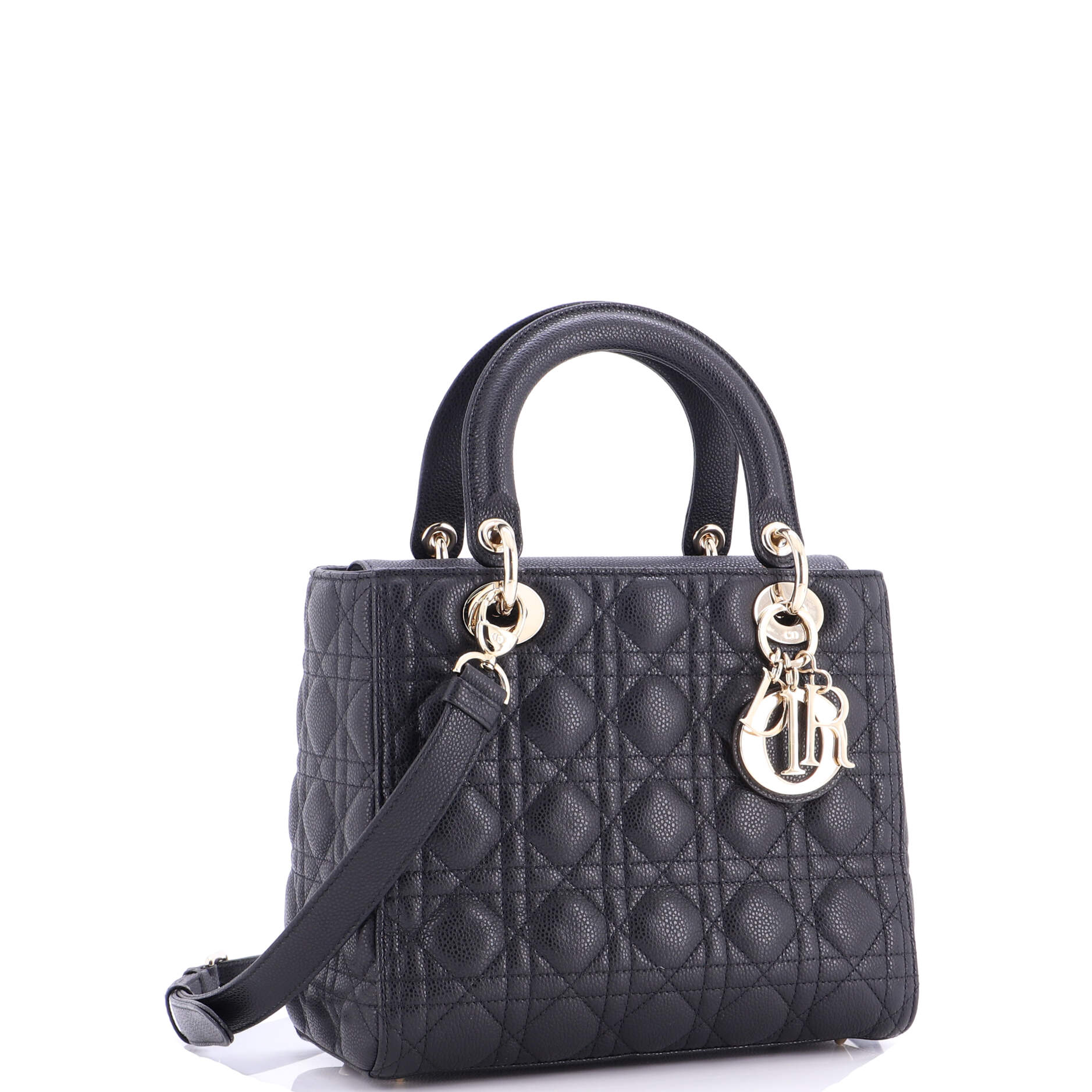 Lady Dior Bag Cannage Quilt Grained Calfskin Medium