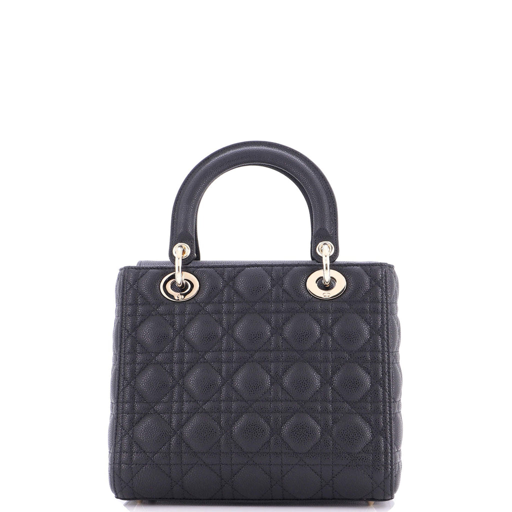 Lady Dior Bag Cannage Quilt Grained Calfskin Medium