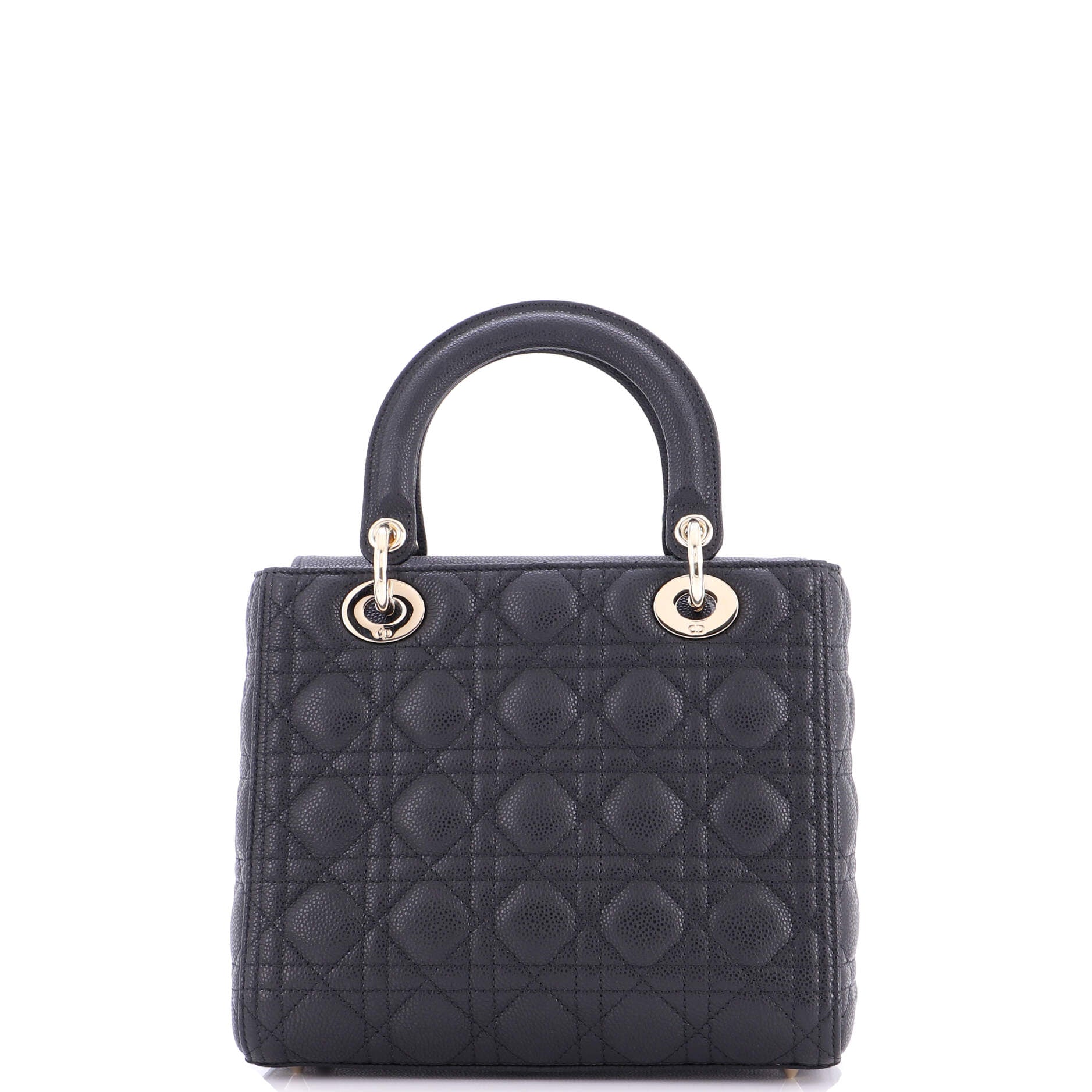 Lady Dior Bag Cannage Quilt Grained Calfskin Medium