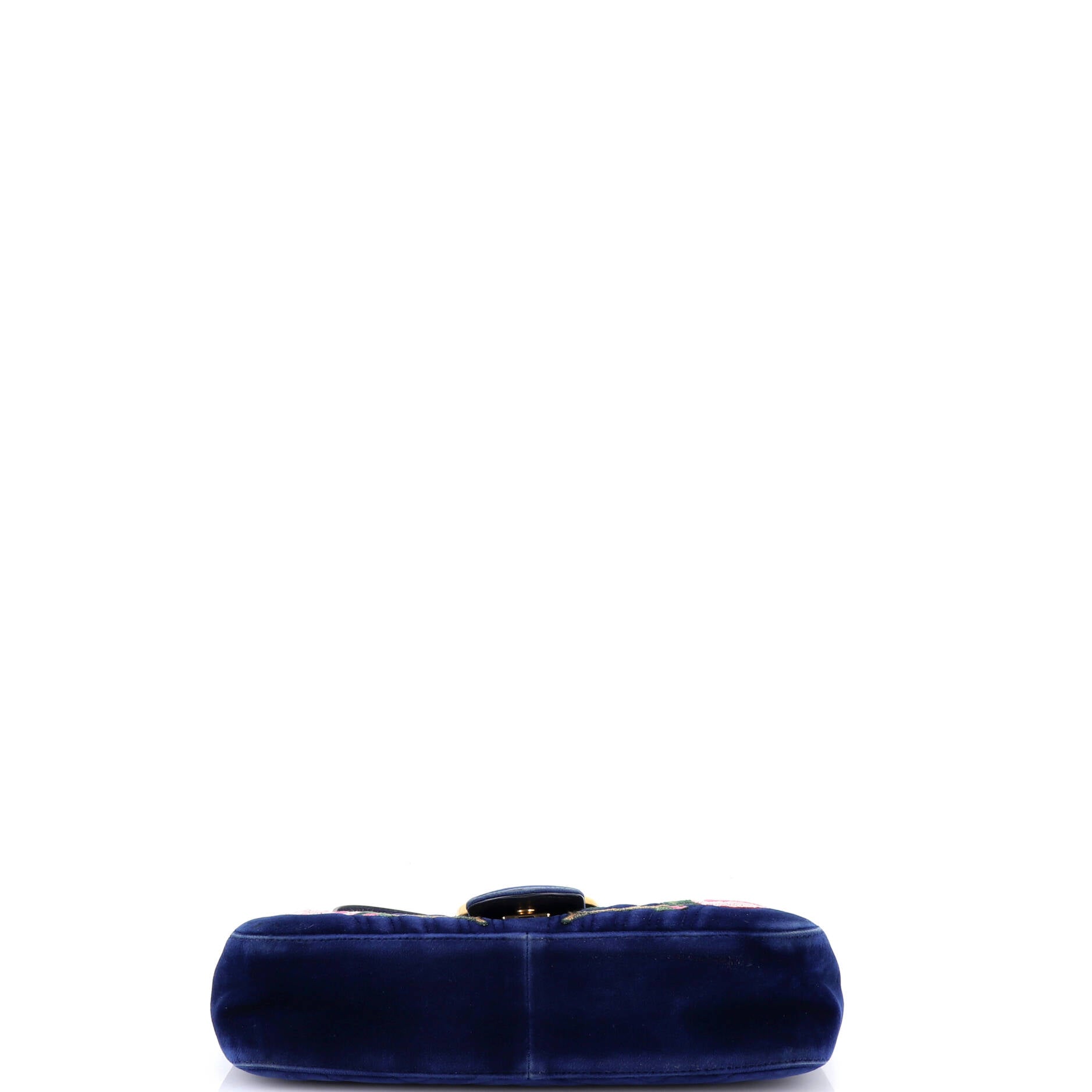 GG Marmont Flap Bag Embroidered Matelasse Velvet Medium