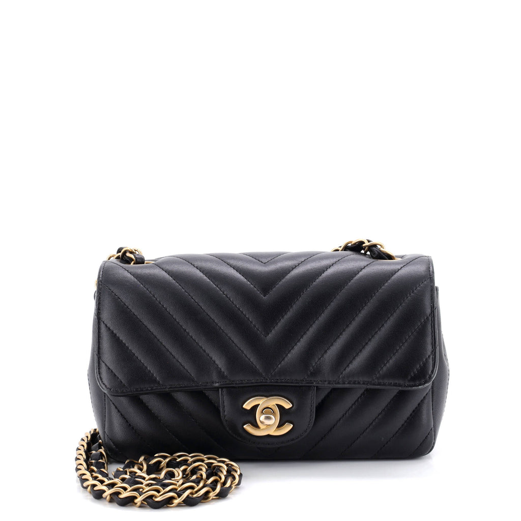 Classic Single Flap Bag Chevron Lambskin Mini