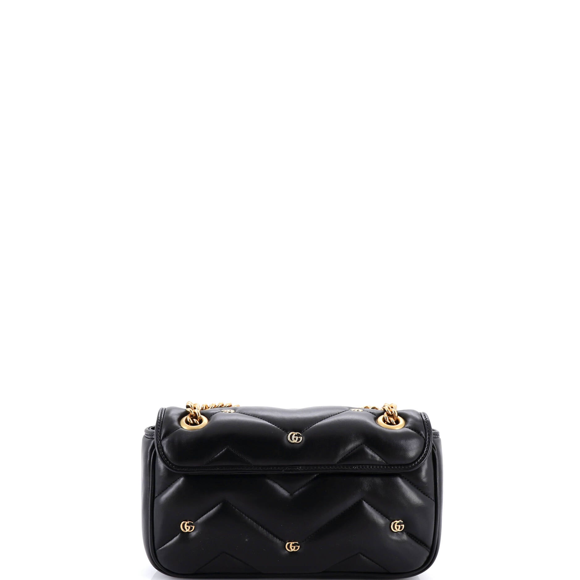 GG Marmont Flap Bag Studded Matelasse Leather Small