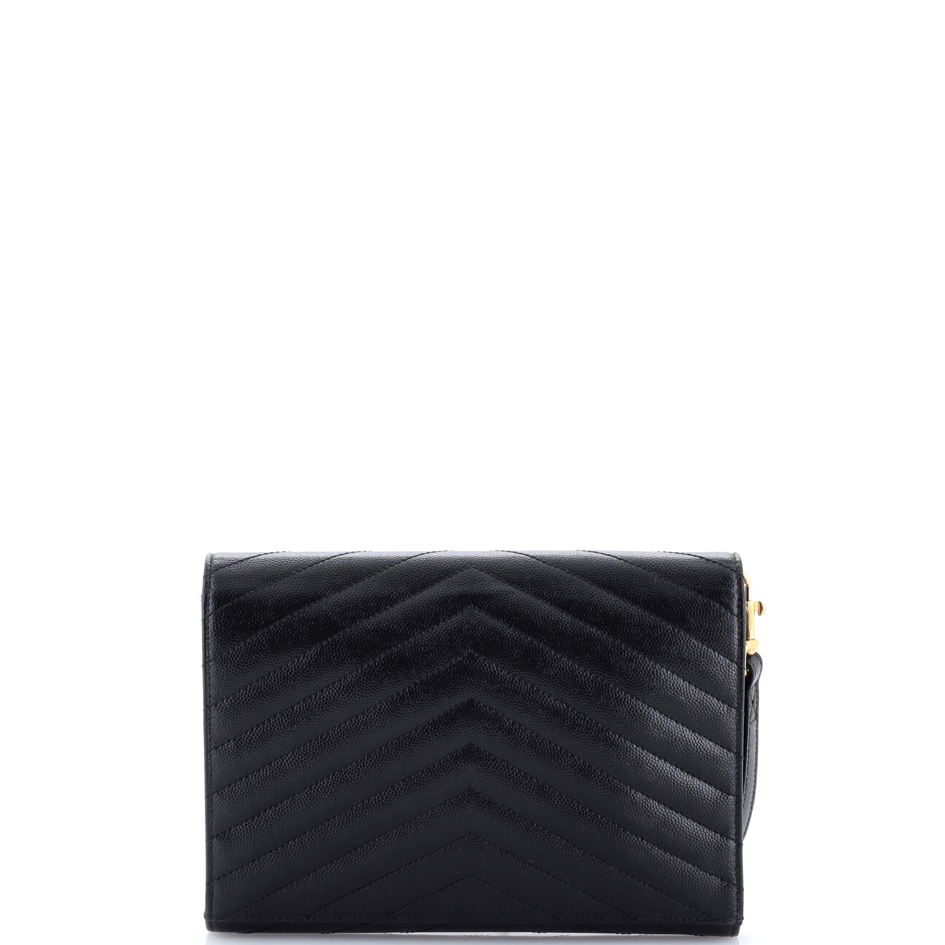 Classic Monogram Envelope Wristlet Clutch Matelasse Chevron Leather
