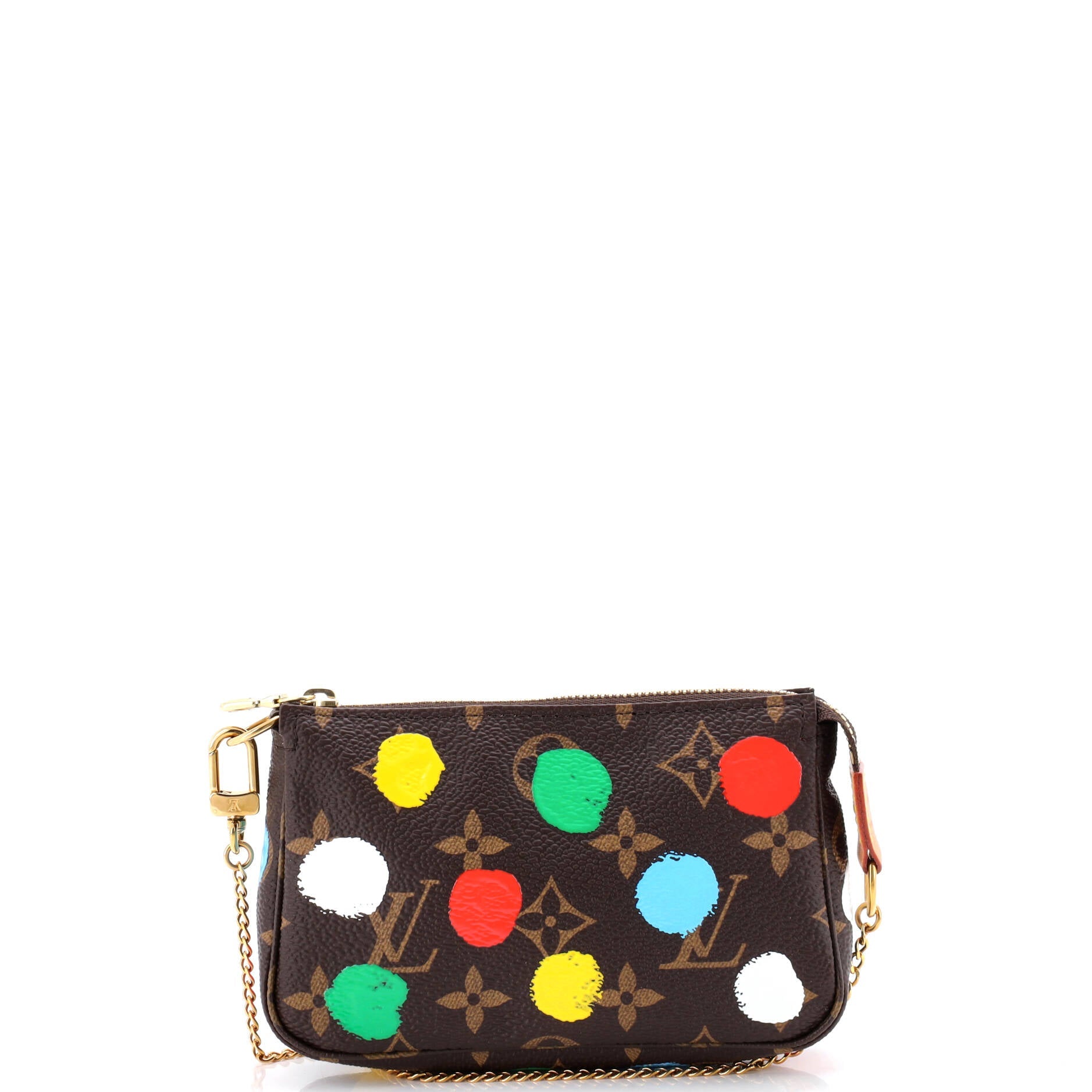 Pochette Accessoires Yayoi Kusama Painted Dots Monogram Canvas Mini
