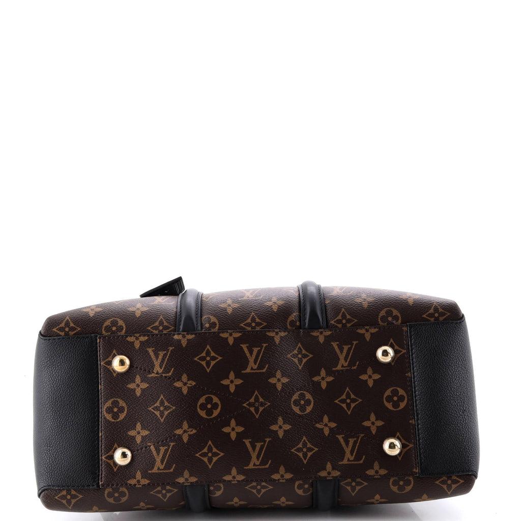 Soufflot Tote Monogram Canvas with Leather MM
