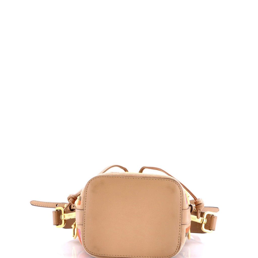 Mon Tresor Bucket Bag Zucca Embroidered Canvas Mini