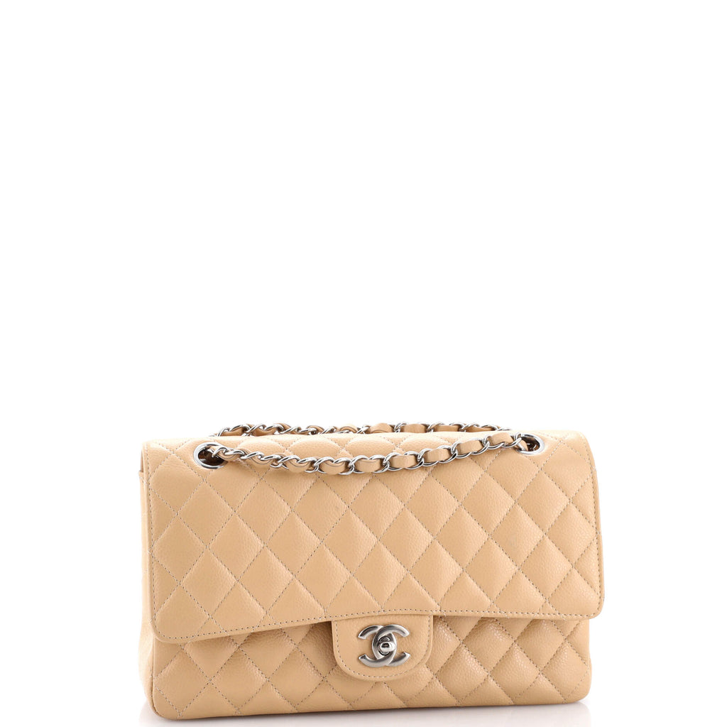 Classic Double Flap Bag Quilted Caviar Medium