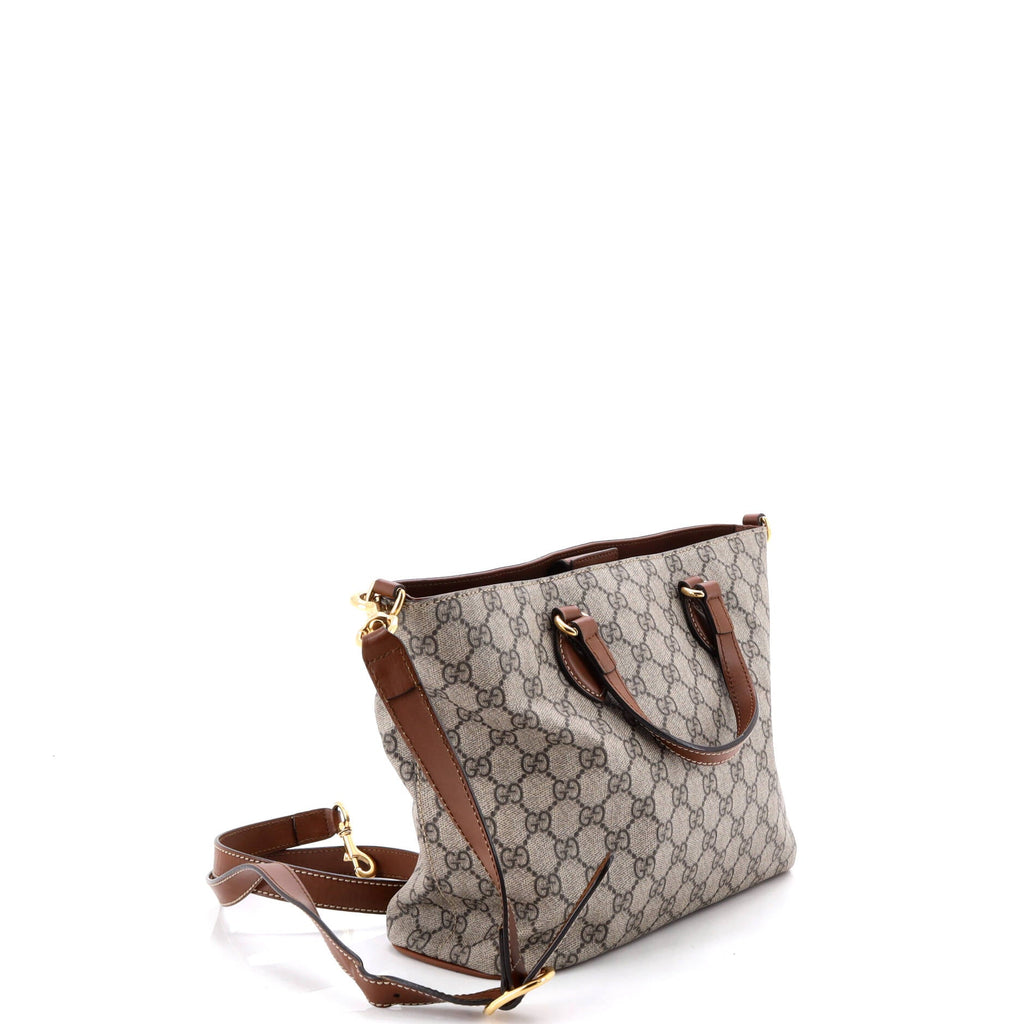 Convertible Soft Tote GG Coated Canvas with Leather Small