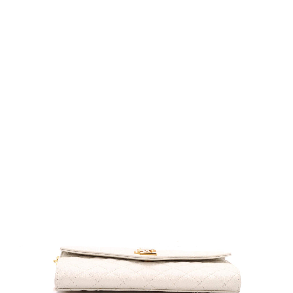 Classic Monogram Envelope Wristlet Clutch Mixed Matelasse Leather