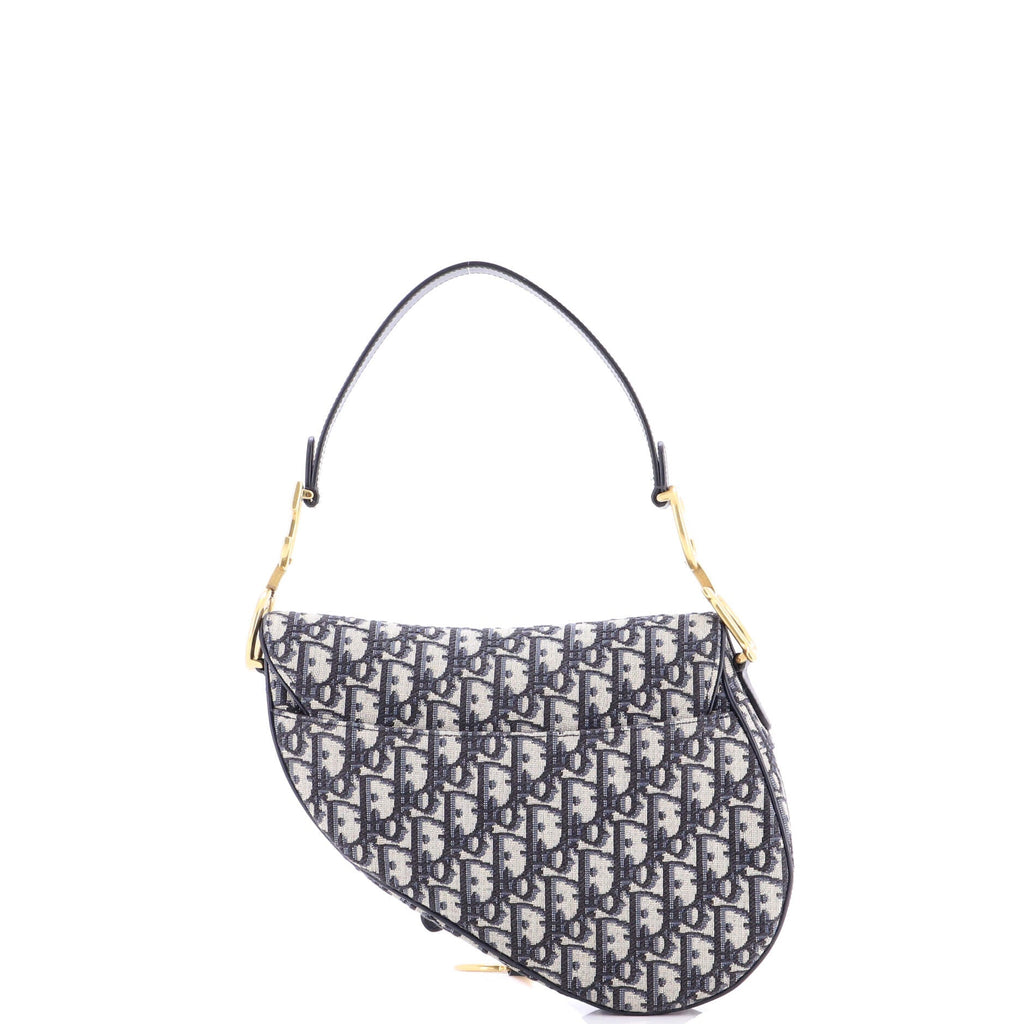 Saddle Handbag with Strap Oblique Canvas Medium