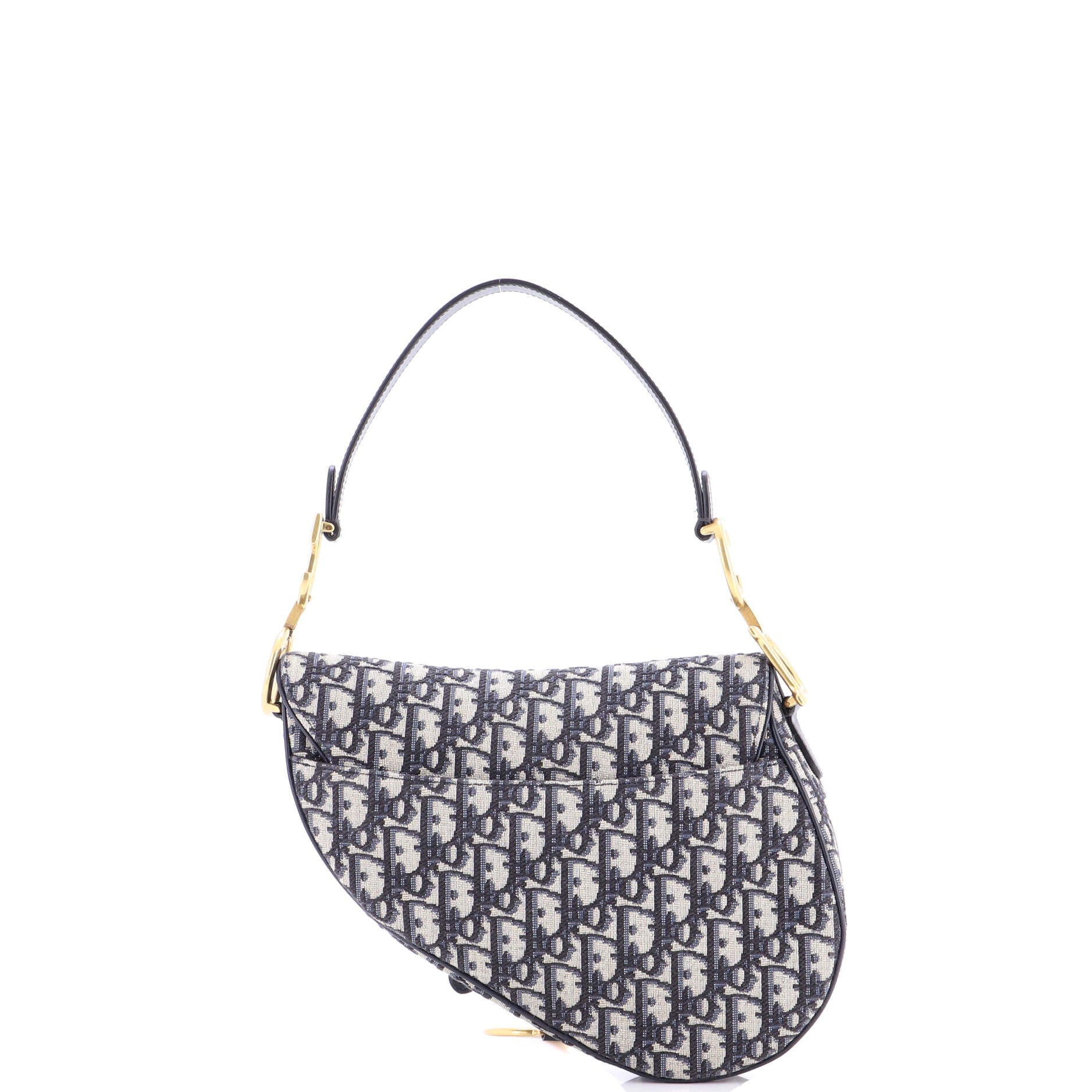 Saddle Handbag with Strap Oblique Canvas Medium