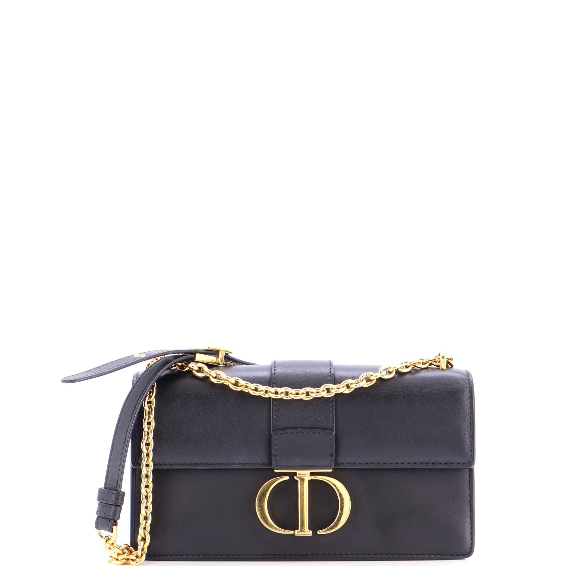 30 Montaigne Chain Flap Bag Leather East West
