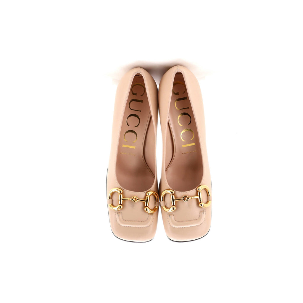Women's Horsebit Mid-Heel Pumps Leather