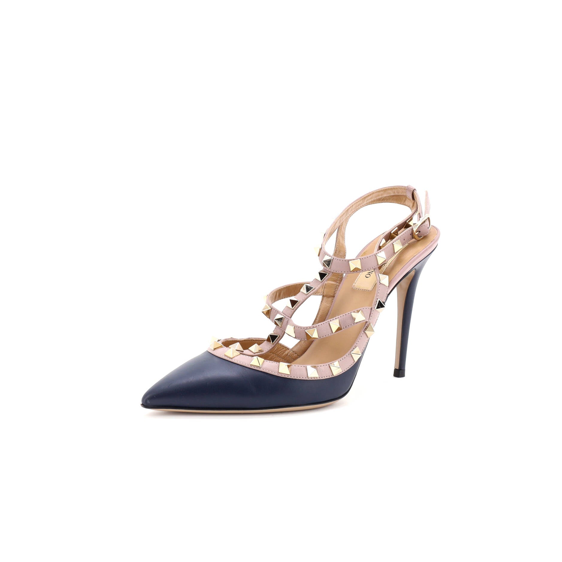 Women's Rockstud Heeled Mules Leather